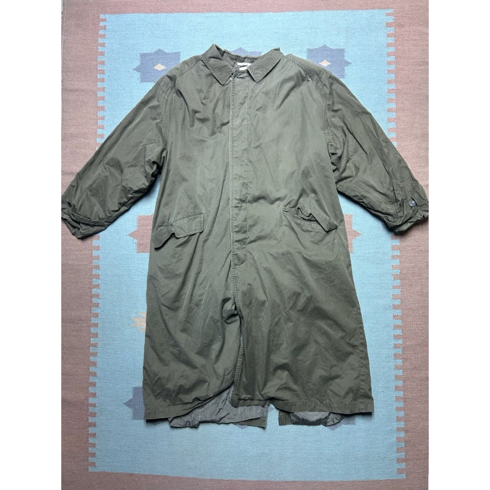 Vintage Sanyo JACKET Trench Coat Wool Lined Long Brown Tan 42 Men’s Large L Size US L / EU 52-54 / 3 - 2 Thumbnail