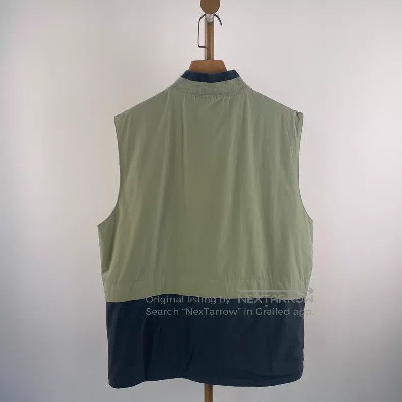 Hermes Hermes Collar Blue and Green Color Blocked Nylon Sleeveles Size US L / EU 52-54 / 3 - 2 Thumbnail