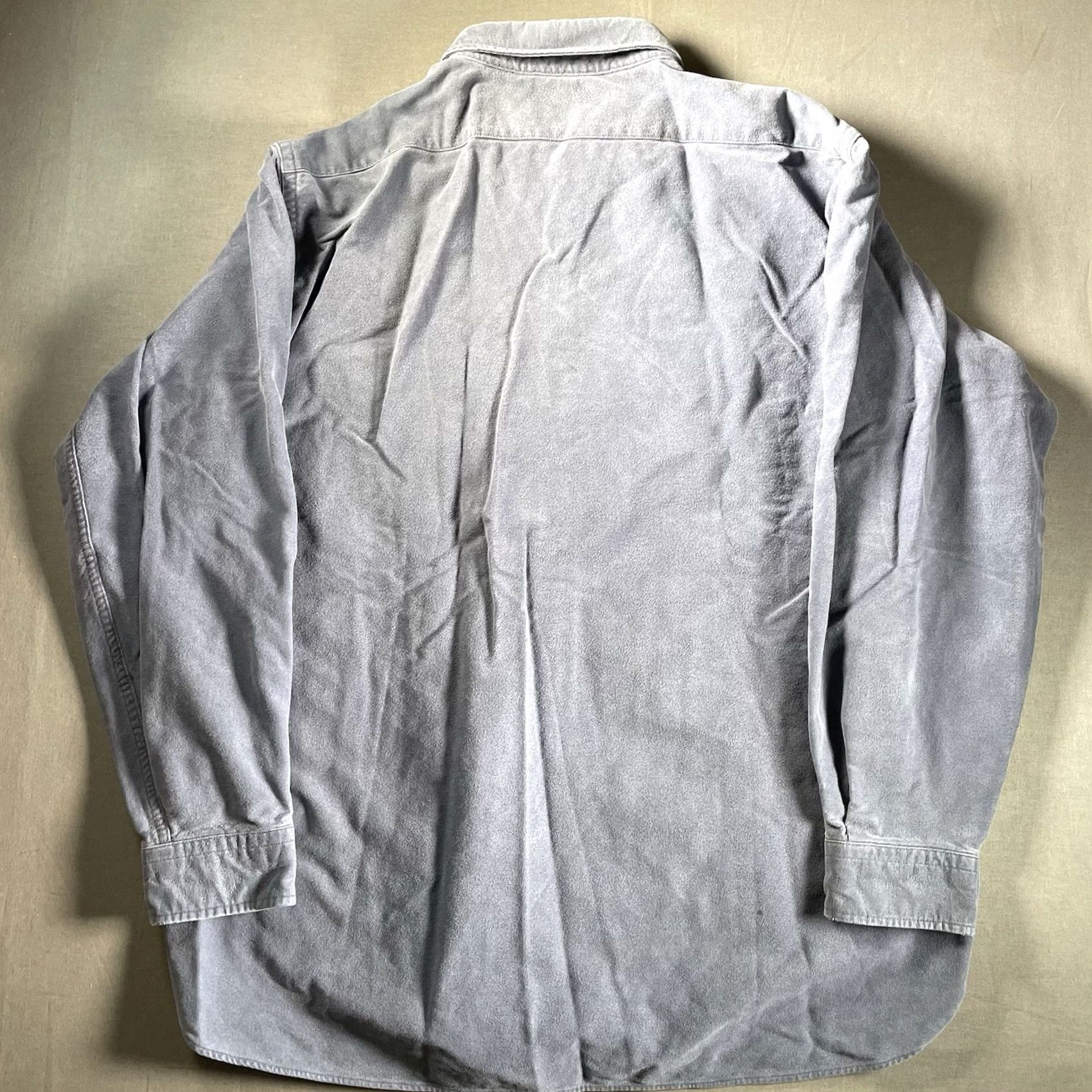 Vintage VINTAGE L.L. Bean Shirt Mens XL Blue Long Sleeve Button-Up Chamois Heavyweight Pockets USA Size US XL / EU 56 / 4 - 3 Thumbnail