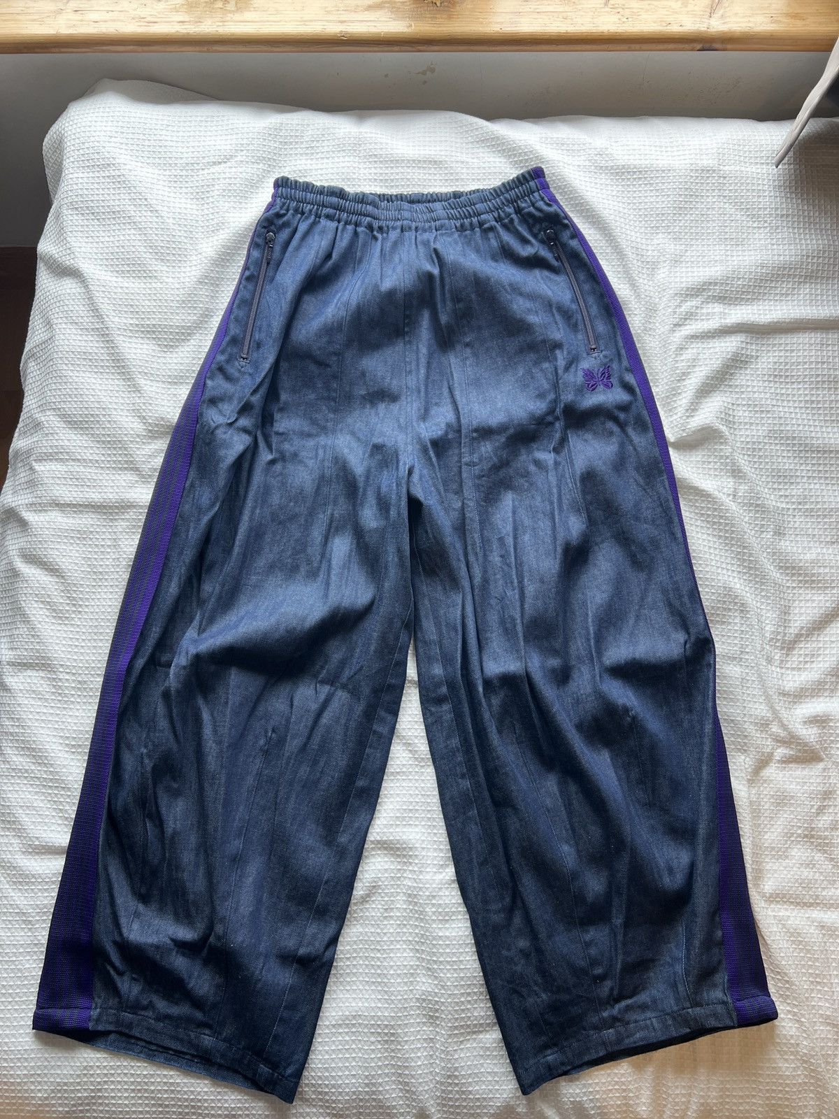 パンツ NEEDLES H.D. Track Pant - Denim Needles HD denim track pants