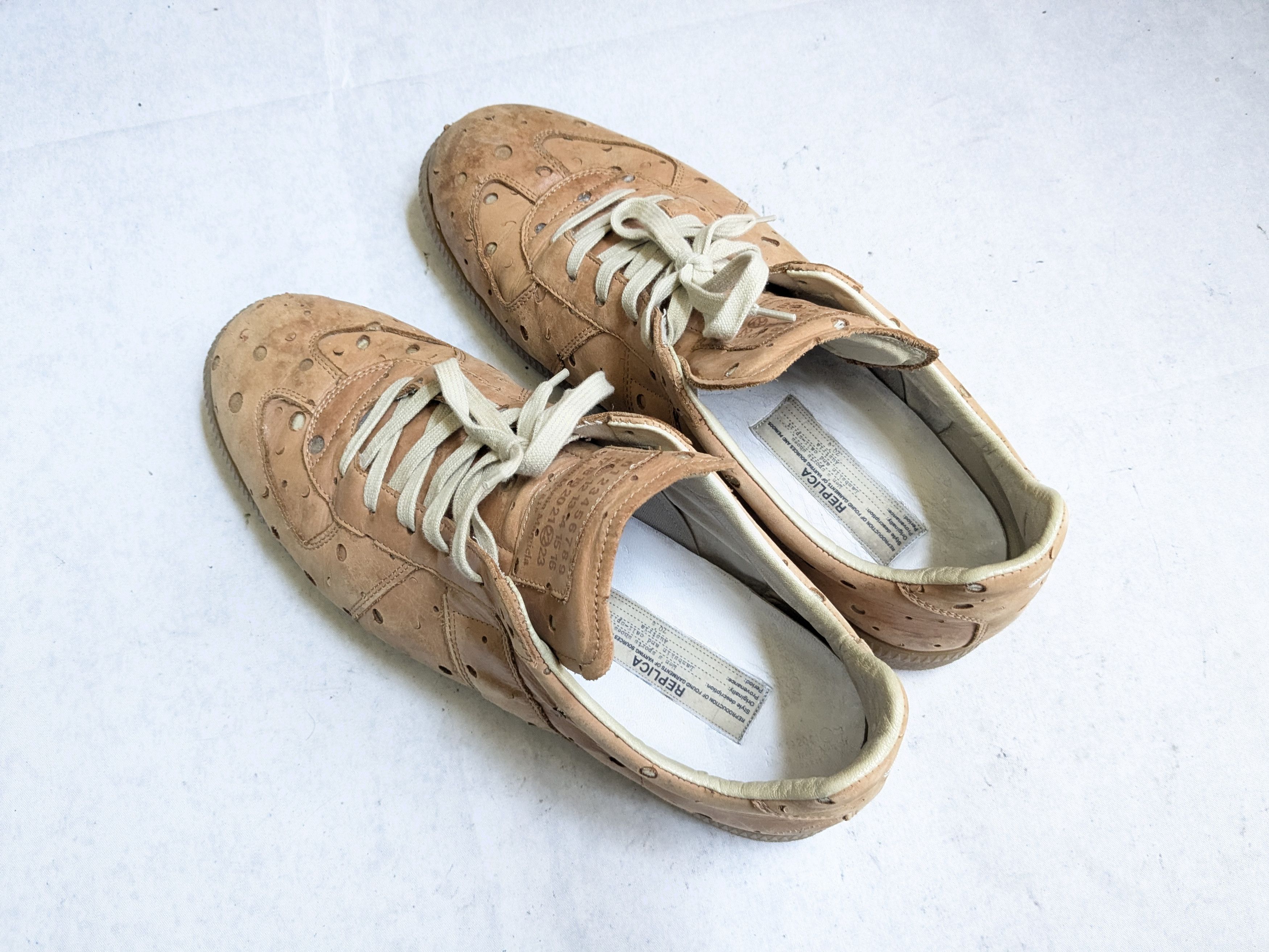 Maison Margiela Maison Margiela Replica GAT 12 45 Brown Low Tops Leather Size US 12 / EU 45 - 14 Thumbnail
