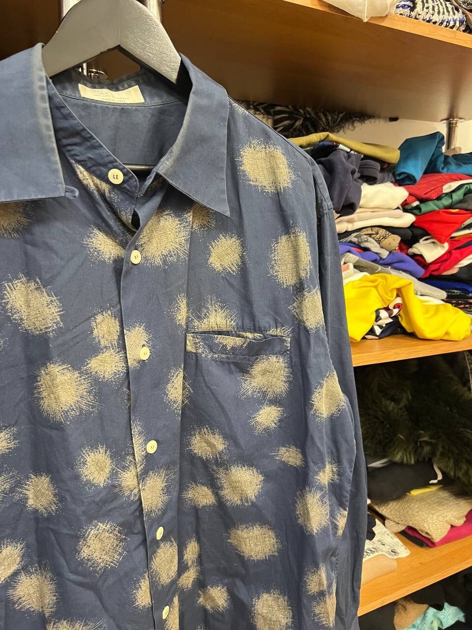 Other Avant Garde Graphic Y2K Multilogo Blue Lux Shirt Button Ups Size US L / EU 52-54 / 3 - 3 Thumbnail