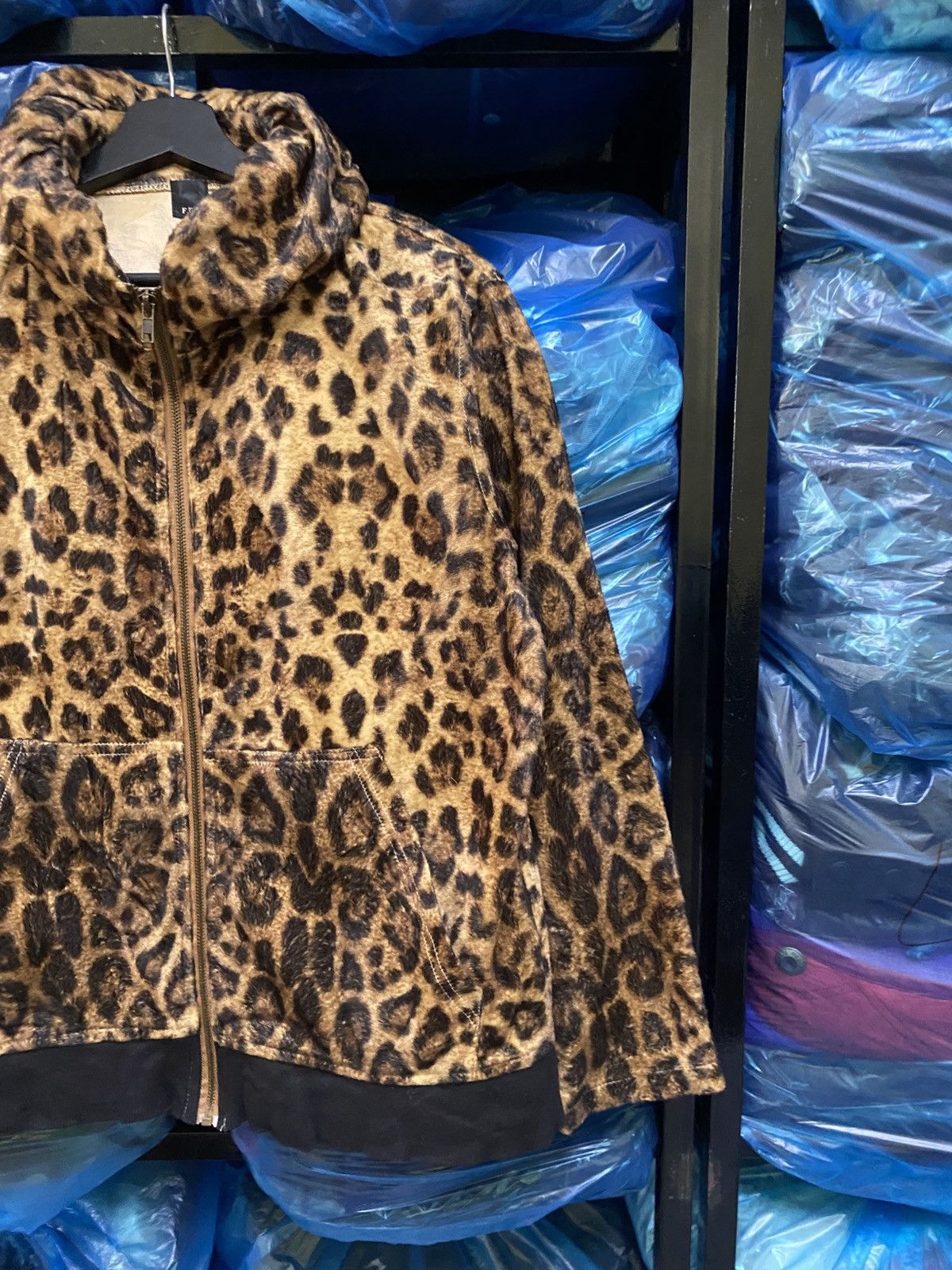 FTC × Japanese Brand Vintage FFTC Leopard Print Fleece Jacket Animal Print Size US M / EU 48-50 / 2 - 4 Thumbnail
