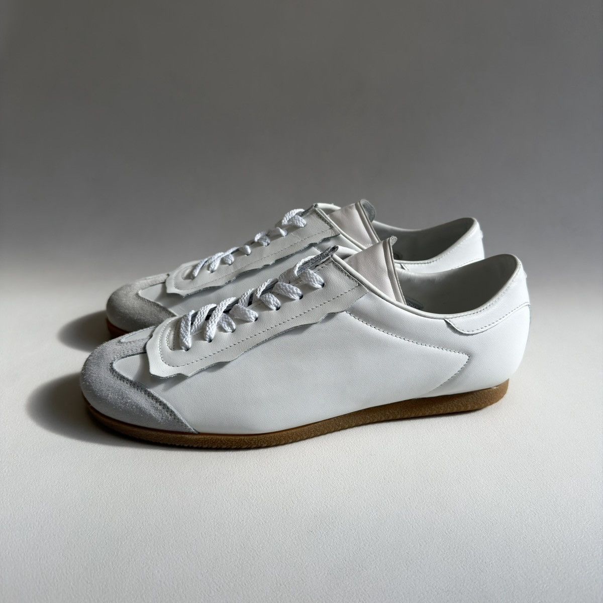 Maison Margiela Sample White Leather ‘Featherlight’ Sneakers Size US 10 / EU 43 - 9 Thumbnail