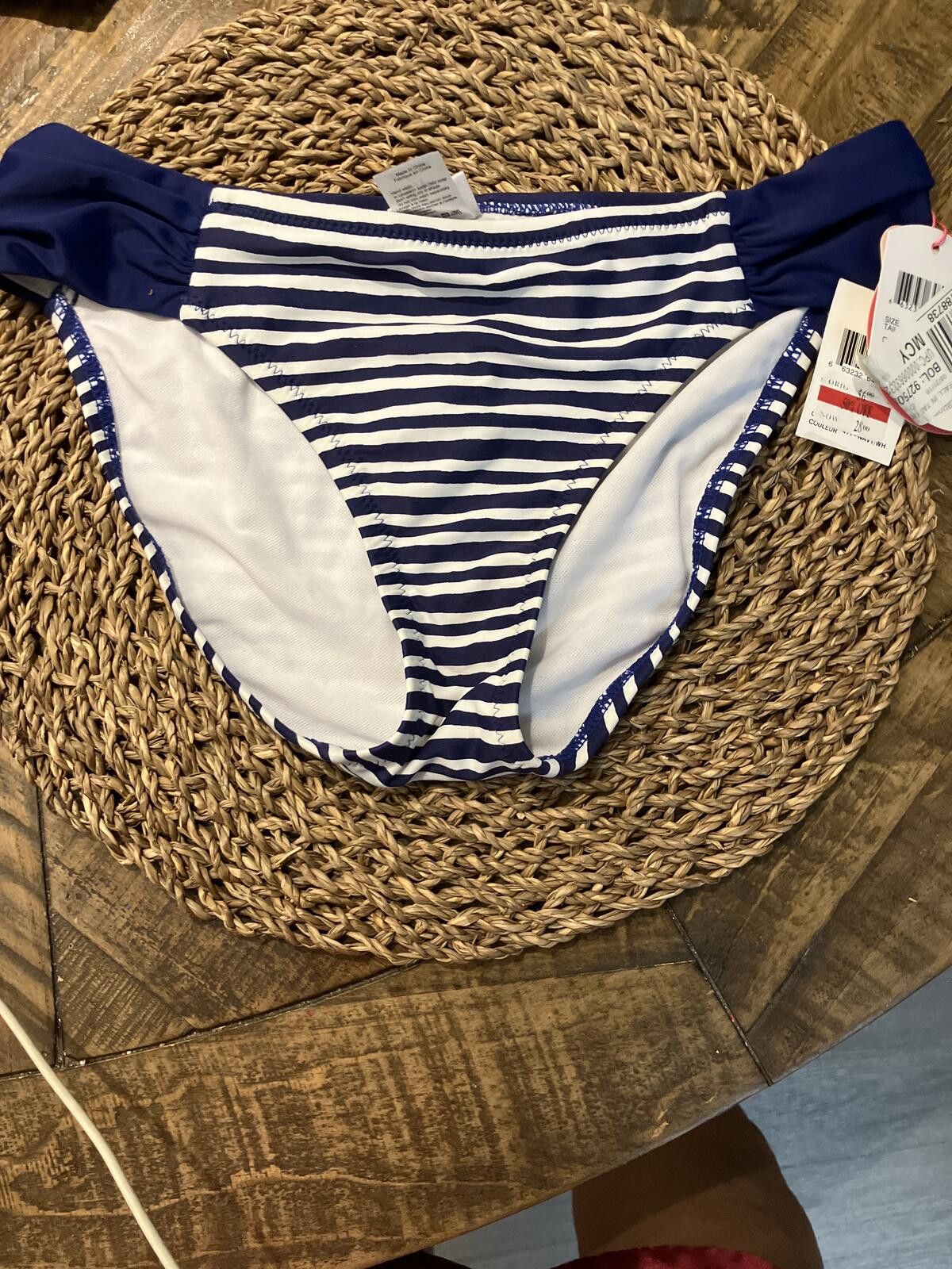 Other NWT Profile Blush Gottex Swimwear Striped Bikini Bottom Size ONE SIZE - 1 Thumbnail