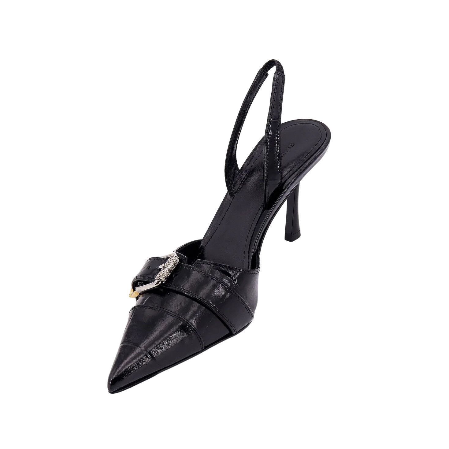 Givenchy GIVENCHY Voyou Black Leather Slingback Pumps New & Authentic Size US 6 / IT 36 - 4 Thumbnail