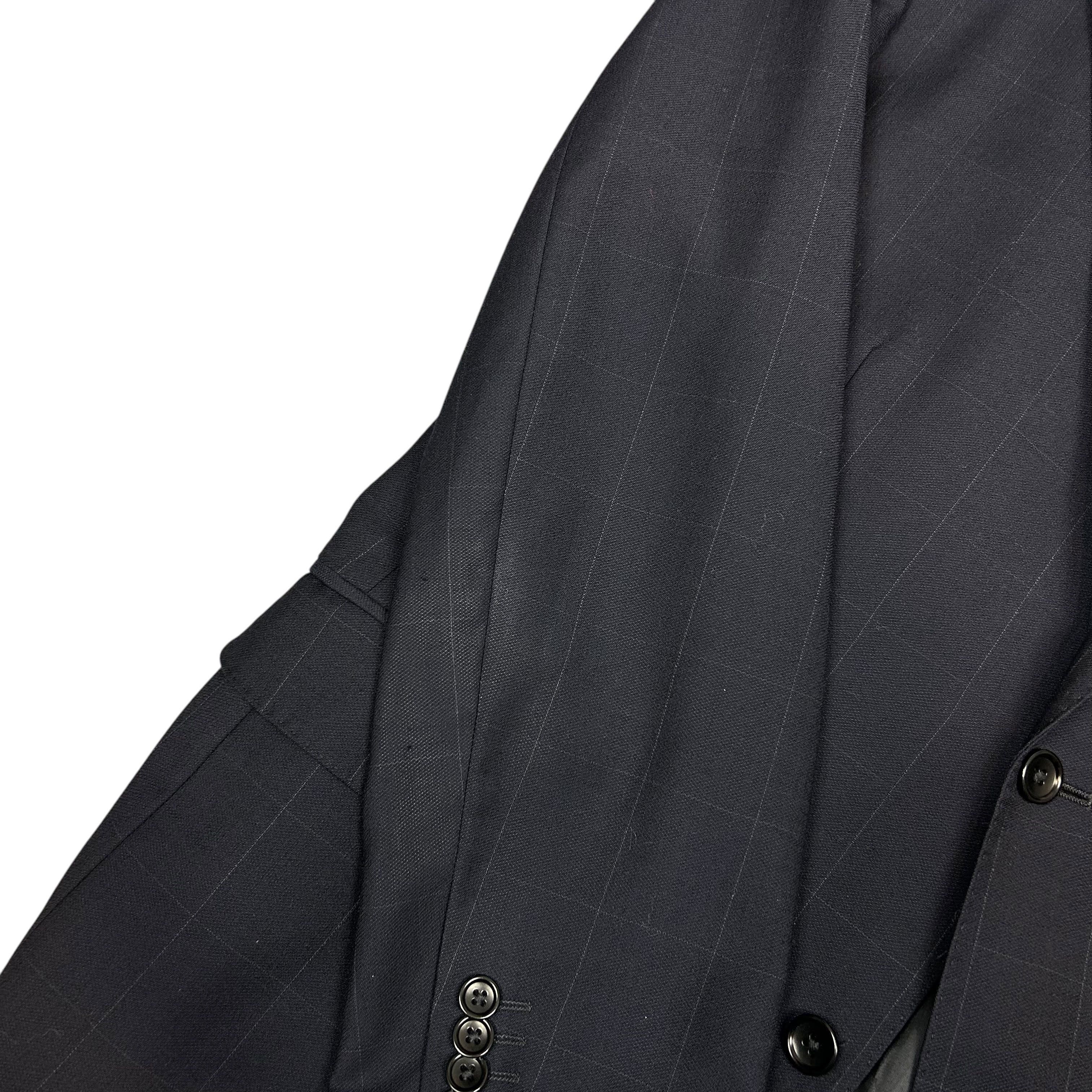 Boggi Boggi Milano Navy Blue Check Blazer Wool 52 Size 42R - 6 Thumbnail
