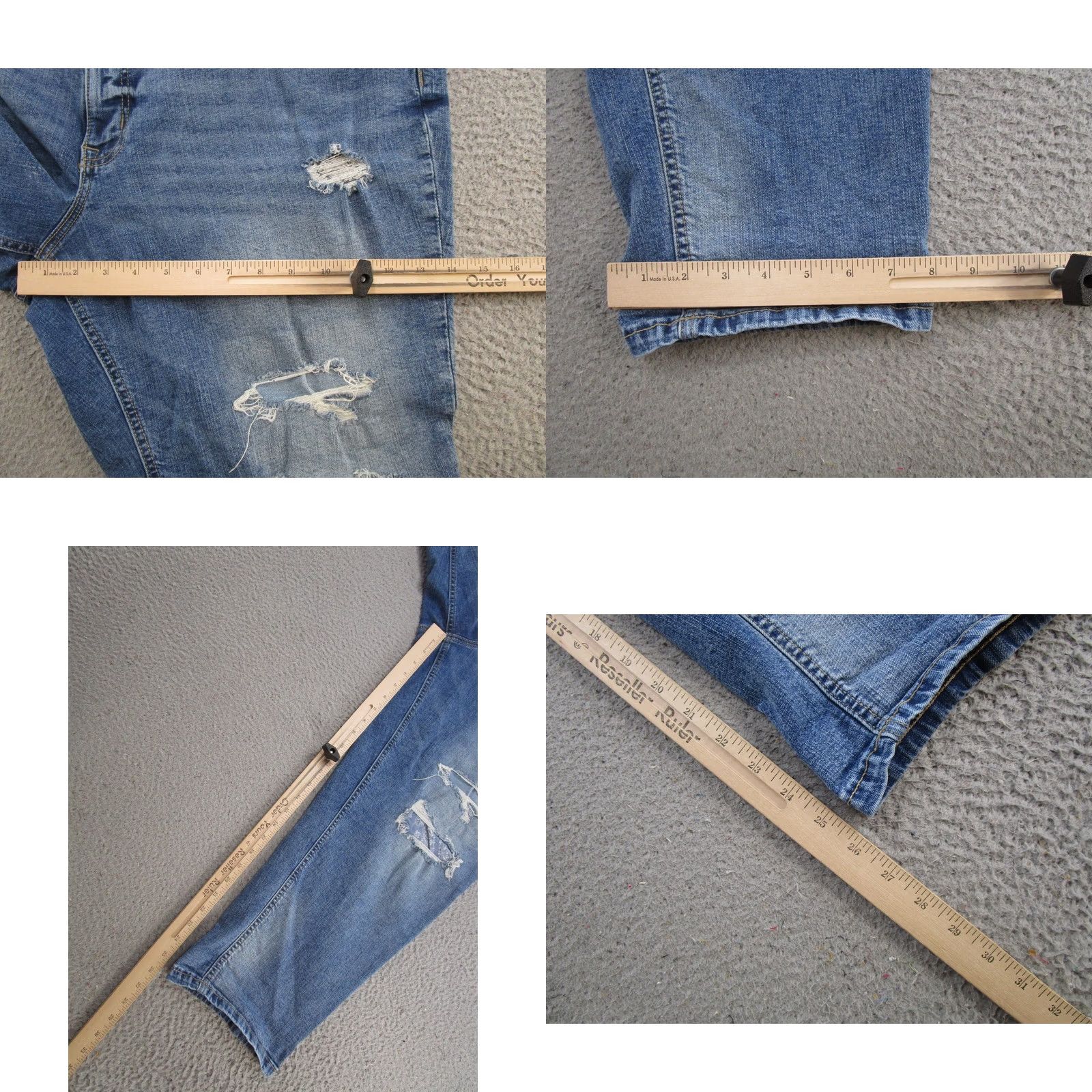 Vintage Maurices Jeans Womens 24W Blue High Rise Stretch Distressed Denim Ankle Plus Size Size 42" / US 20 - 8 Thumbnail