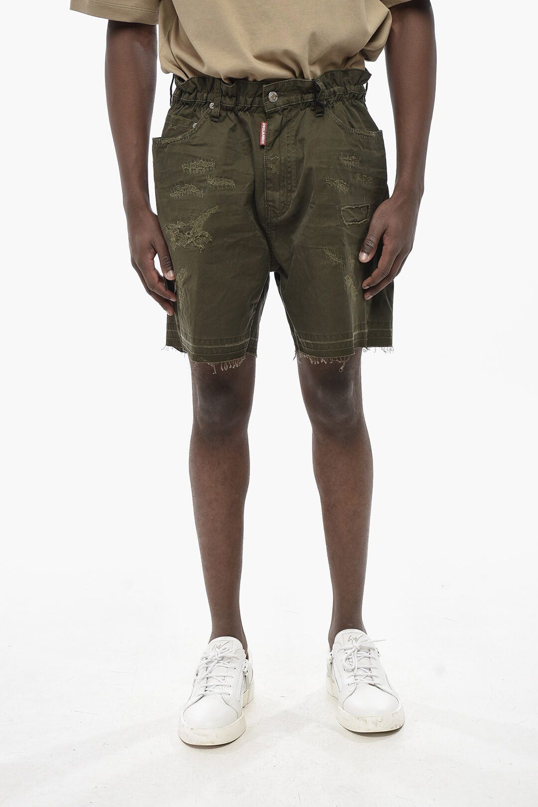 Dsquared2 5-Pocket Cotton Distressed Shorts Size US 34 / EU 50 - 1 Thumbnail
