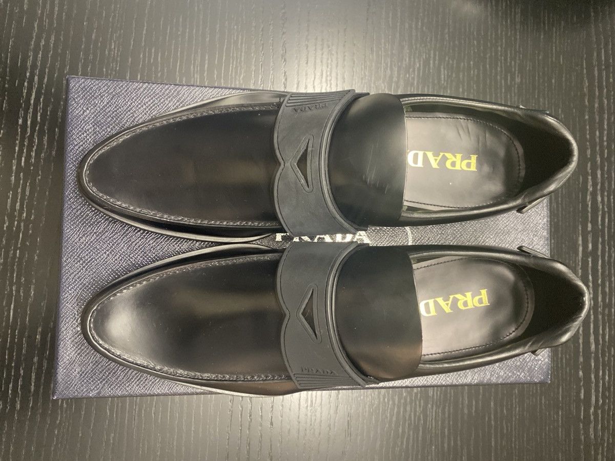 Prada PRADA EXTRAVAGANT POINTED PENNY LOAFER SHOES 2DG094 BLACK Size US 8 / EU 41 - 1 Thumbnail