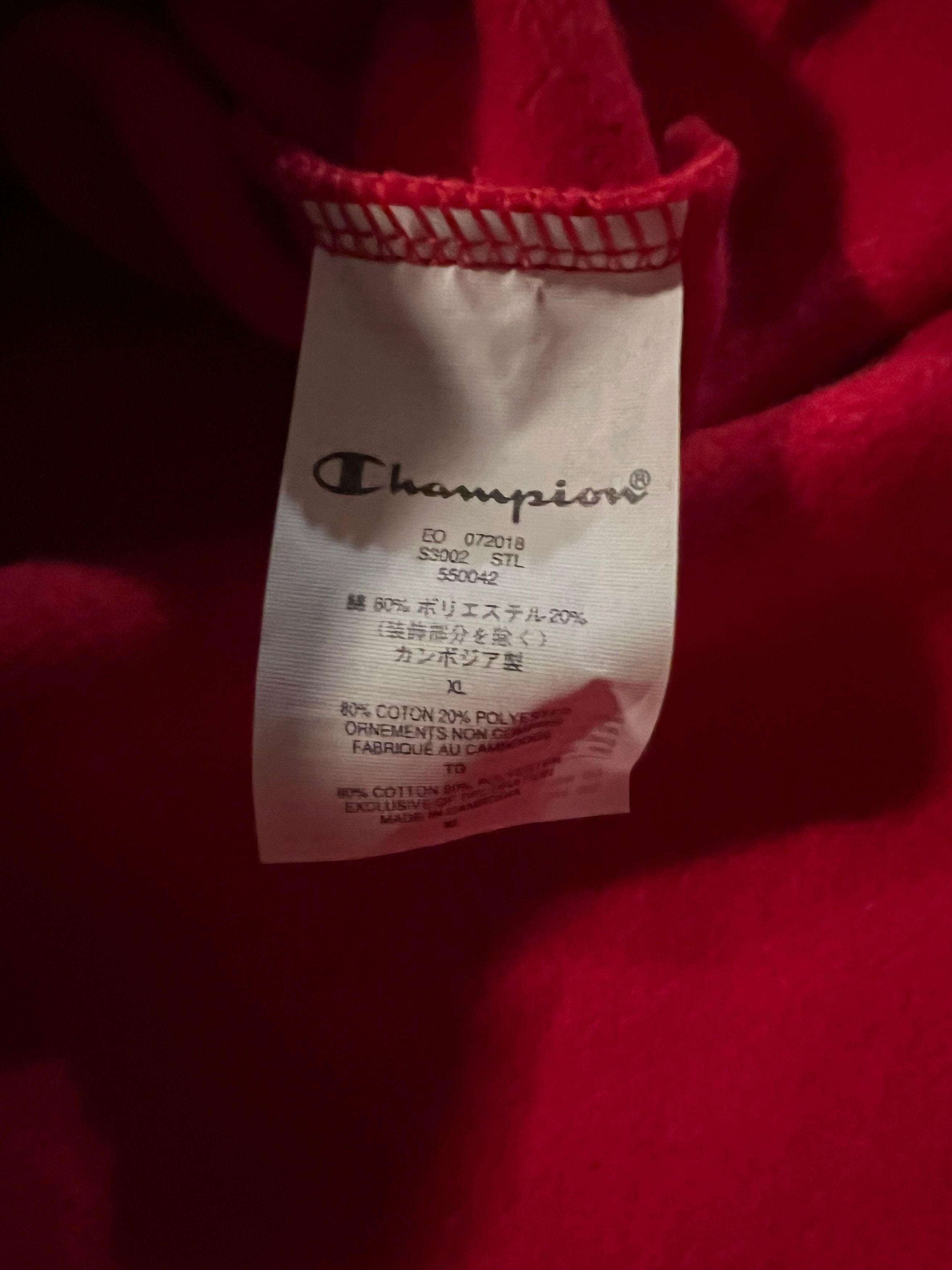 Champion × Supreme Supreme x Champion Red Hoodie Sweatshirt XL Extra Large Size US XL / EU 56 / 4 - 3 Thumbnail