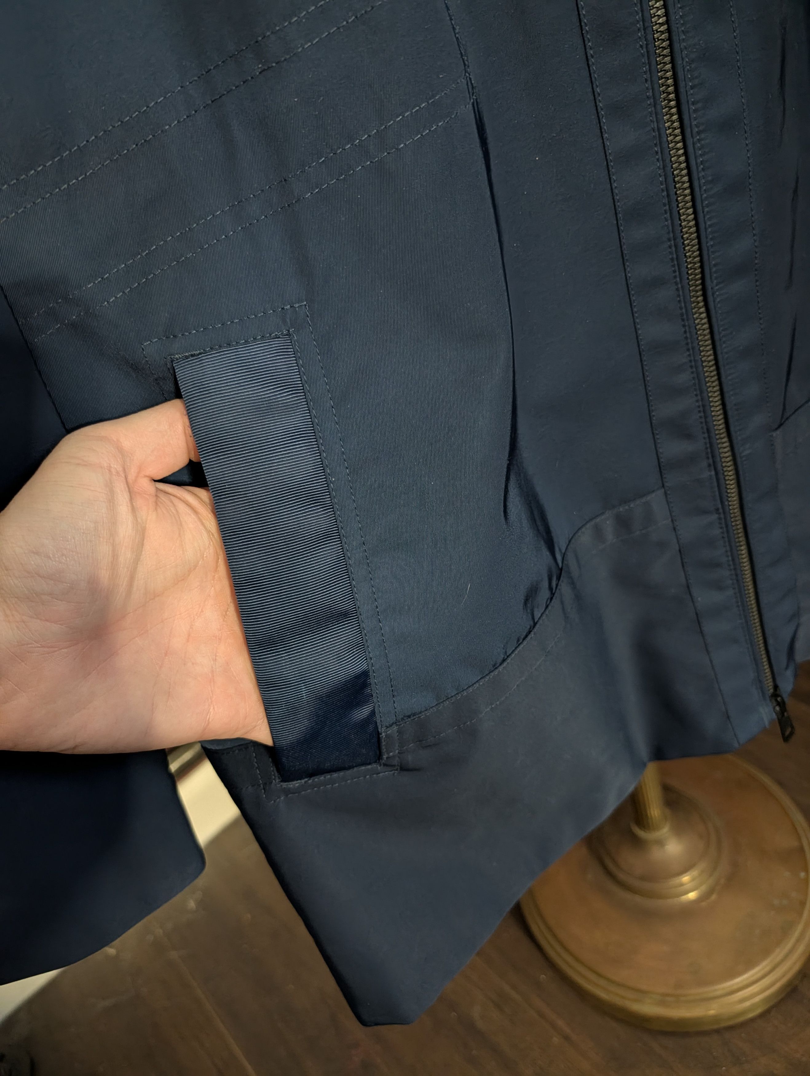 Gant Navy blue nylon zip-up tech hooded rain coat plaid Small Size US S / EU 44-46 / 1 - 5 Thumbnail