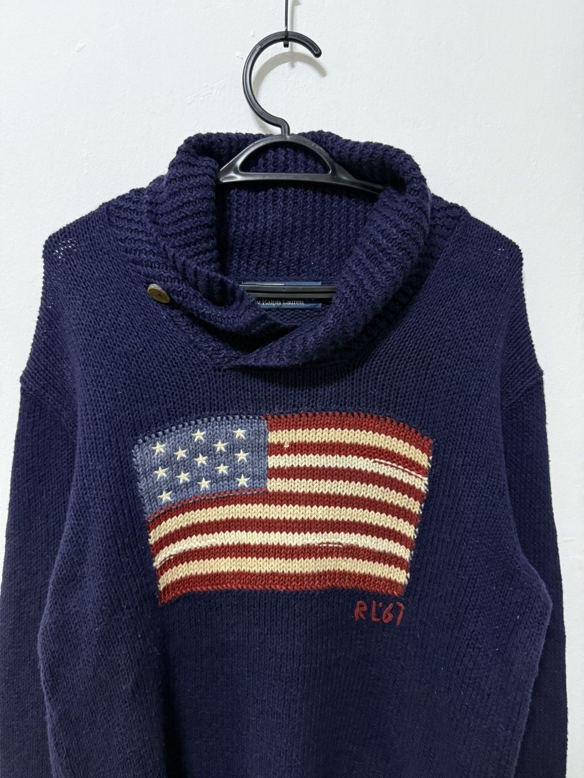 Polo Ralph Lauren Polo Ralph Lauren navy blue American flag cowlneck sweater Size US S / EU 44-46 / 1 - 3 Thumbnail
