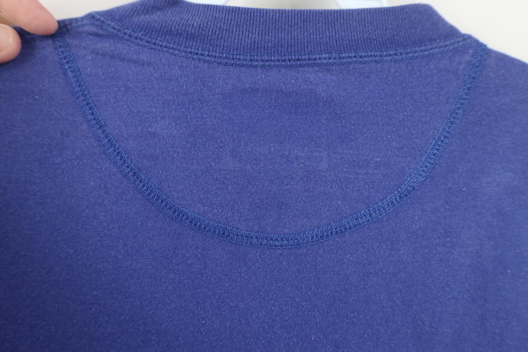 Vintage Vintage 90s Streetwear Blank Cotton Henley T-Shirt Blue Size US S / EU 44-46 / 1 - 11 Thumbnail