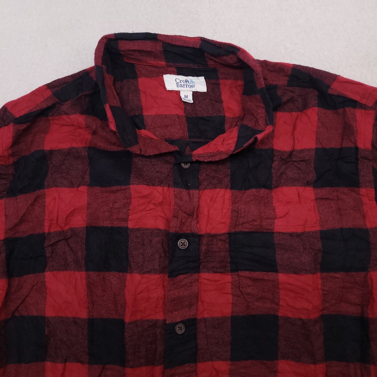 Croft & Barrow Croft & Barrow Buffalo Check Flannel Shirt Mens Size M Red Size US M / EU 48-50 / 2 - 1 Thumbnail