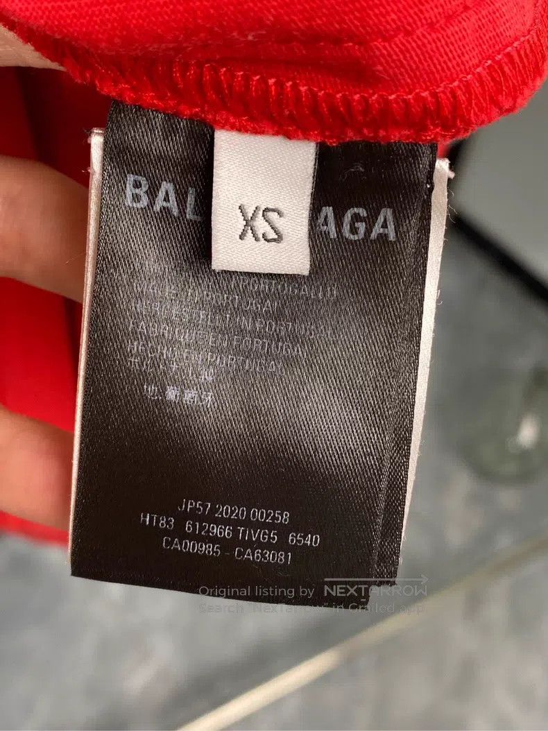 Balenciaga Balenciaga Short-sleeve T-shirt letter print logo red Size US XS / EU 42 / 0 - 7 Thumbnail