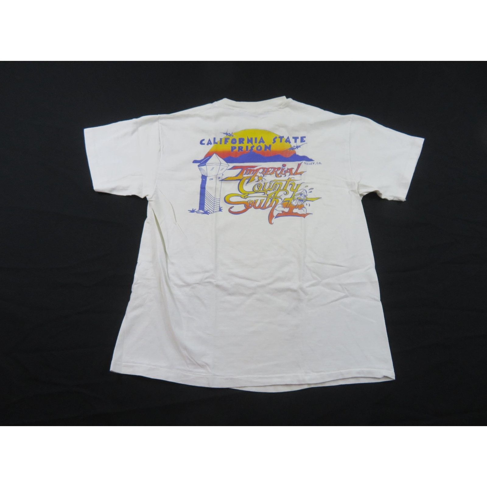 Hanes Rainbow Catering California State Prison T-Shirt Sz L 1980s Size US L / EU 52-54 / 3 - 1 Thumbnail