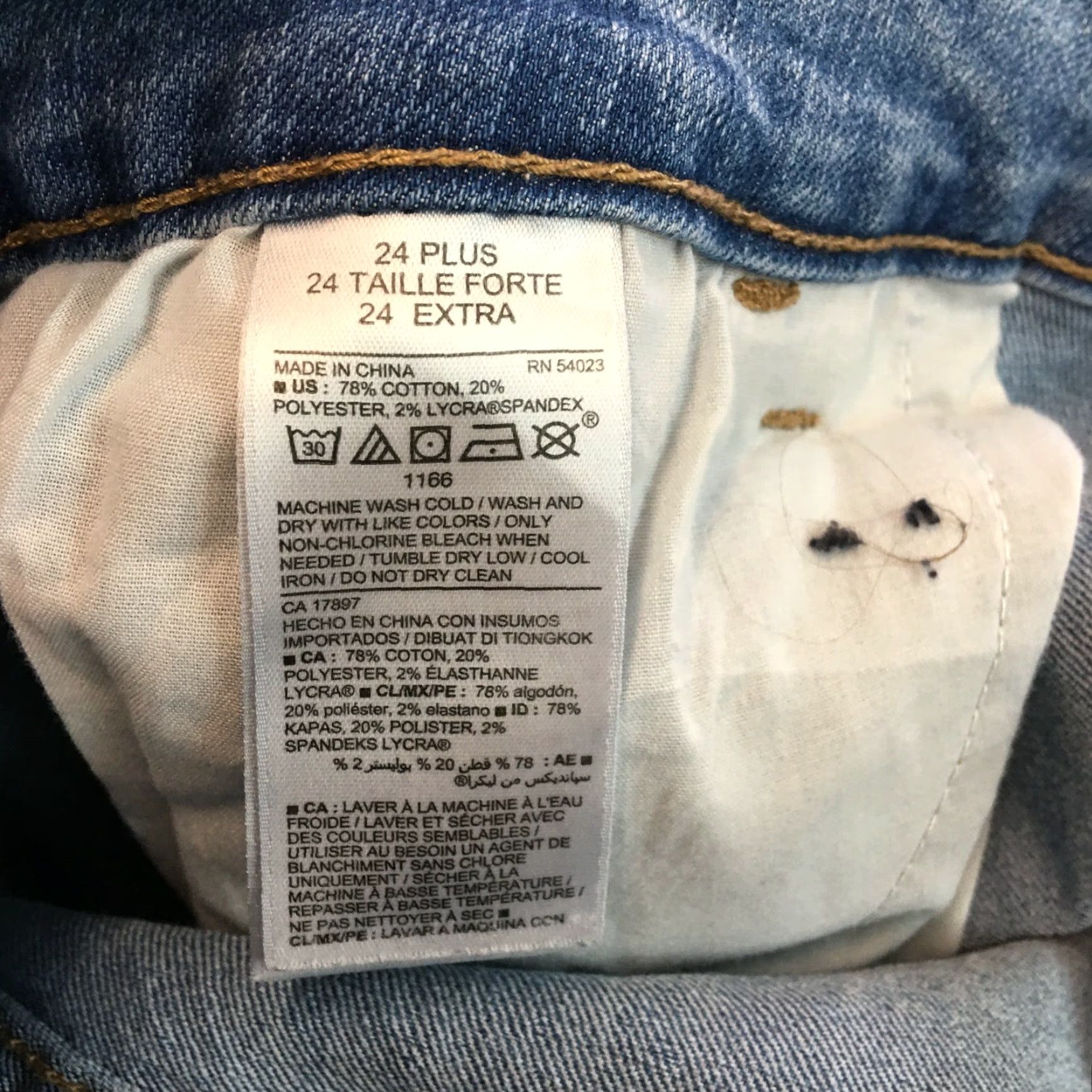Old Navy VINTAGE Old Navy Womens Super Skinny Plus Straight Leg Blue Denim Jeans Size 24 46X30 Size 42" / US 20 - 5 Thumbnail