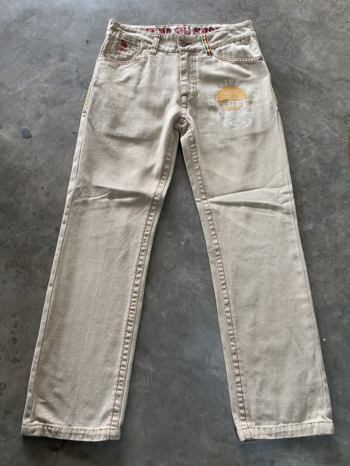 Gotcha × Hysteric Glamour × Tornado Mart Vintage Gotcha American Surf-wear Street Denim Size US 31 - 5 Thumbnail