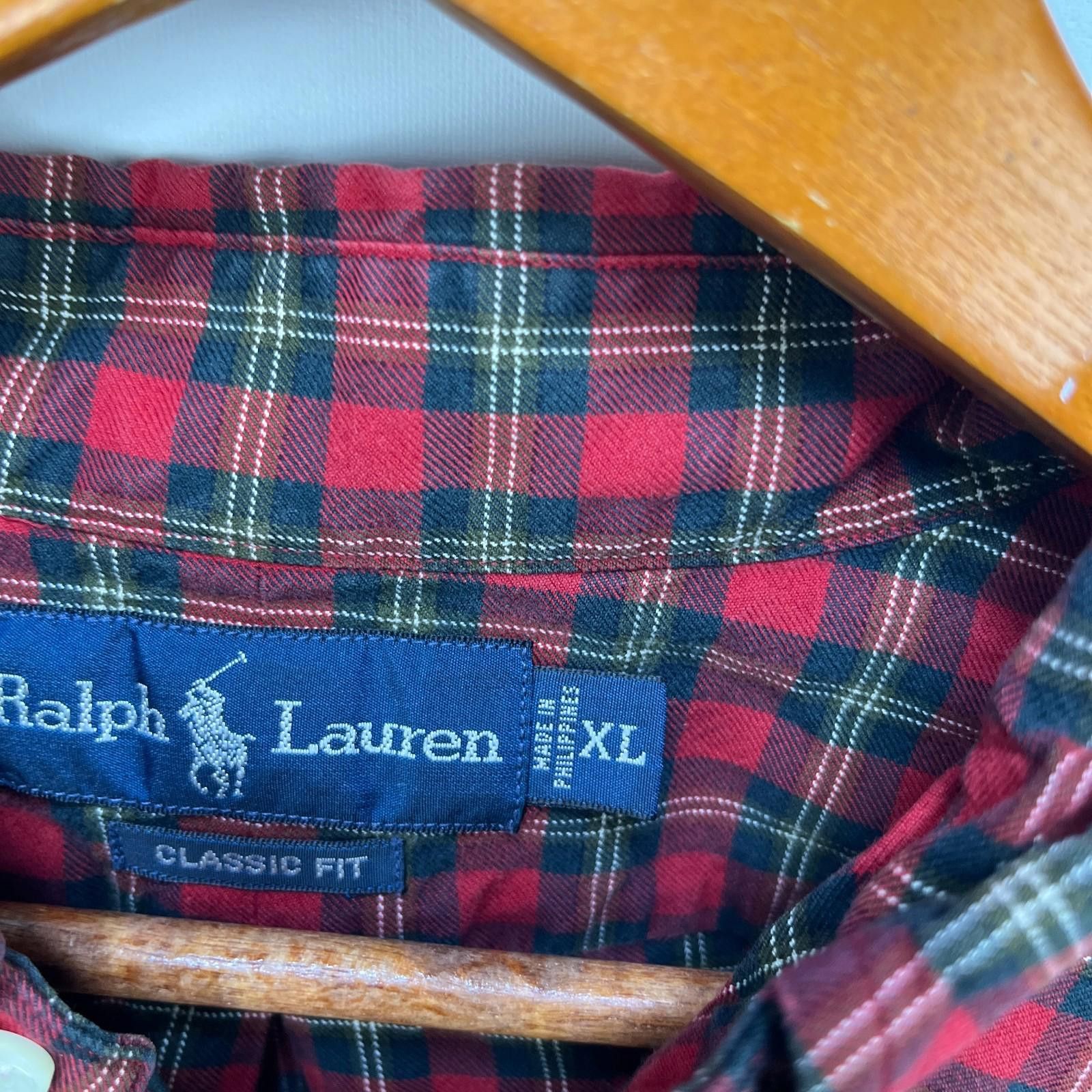 Polo Ralph Lauren Vintage Polo Ralph Lauren Pony Plaid Red Button-Up Shirt XL Size US XL / EU 56 / 4 - 4 Thumbnail