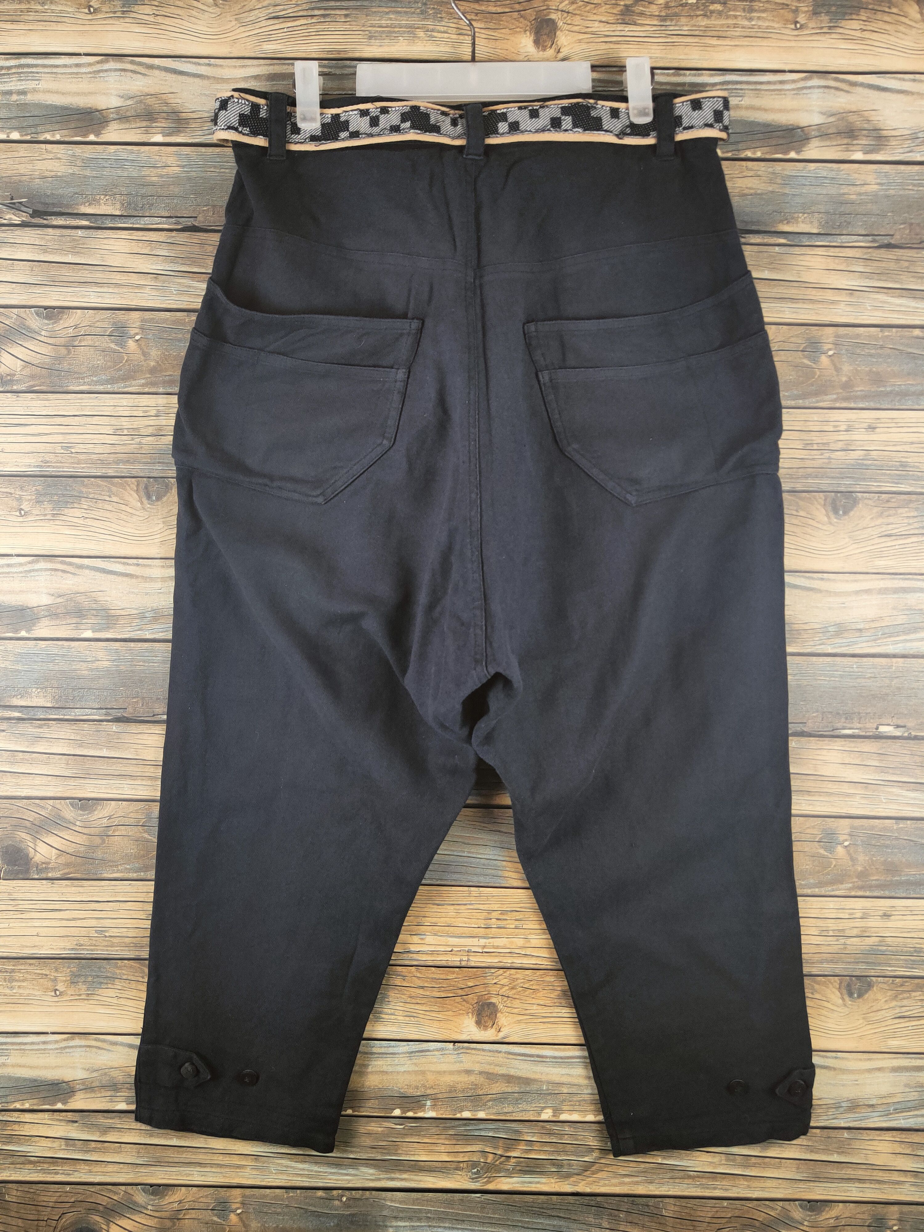 Japanese Brand DL Amina Black Multipocket Baggy Pants #46-339 Size US 32 / EU 48 - 7 Thumbnail