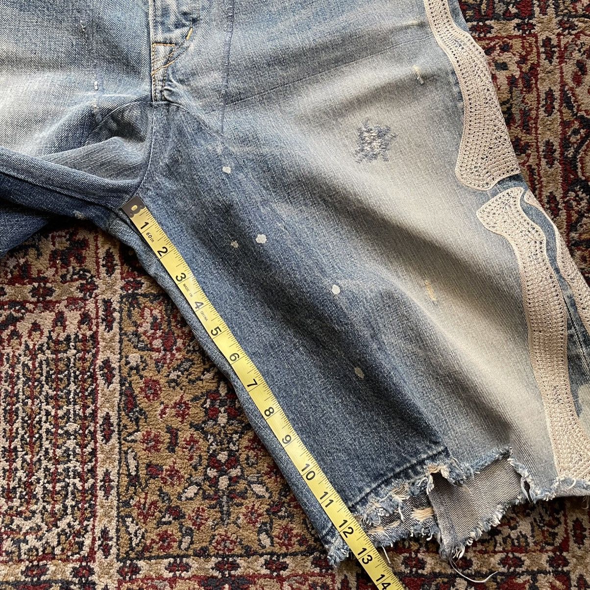 Kapital Kapital Kountry RARE Bone Selvedge Denim Shorts NAPA sz 31 Size US 31 - 19 Thumbnail