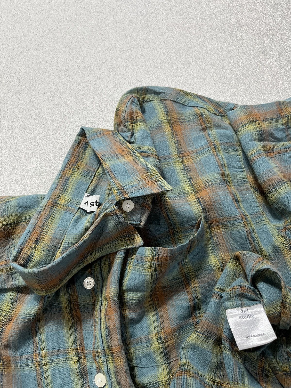 Beams Plus 2S1 Studio Loosefit Summer Check Plaid Pocket Shirt Size US M / EU 48-50 / 2 - 5 Thumbnail