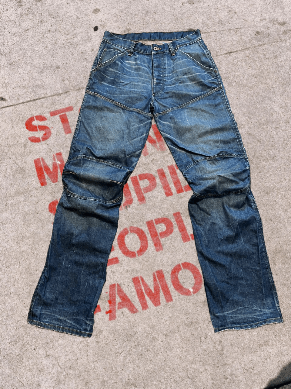 G-Star G-Star Raw Denim Y2K vintage baggy faded Jeans Size US 34 / EU 50 - 1 Thumbnail