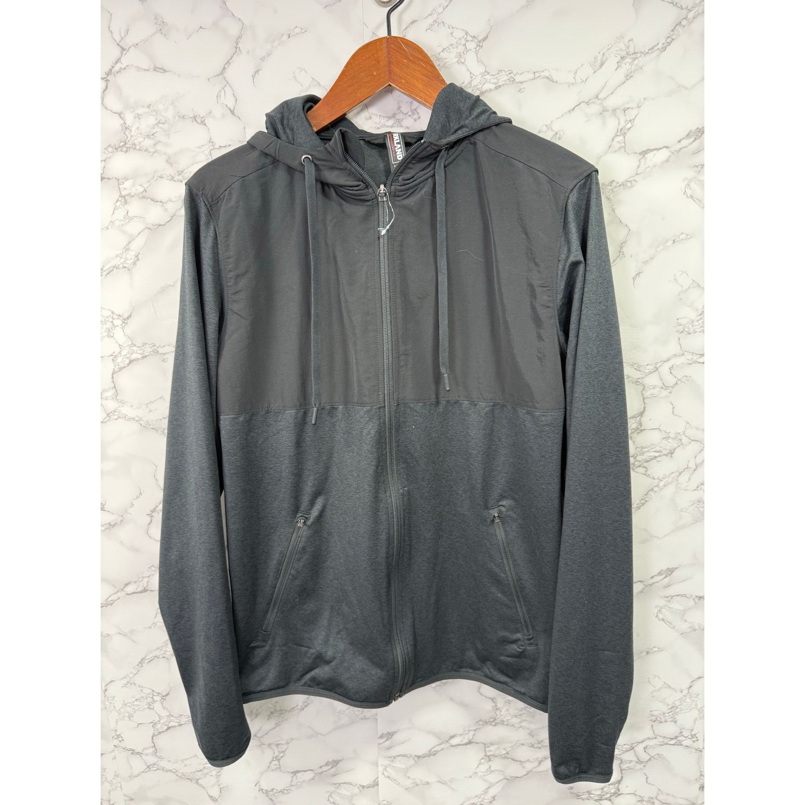 Kirkland Signature Kirkland Men’s Jacket sz S Fitness Workout Hooded Zip #G345 Size US S / EU 44-46 / 1 - 5 Thumbnail