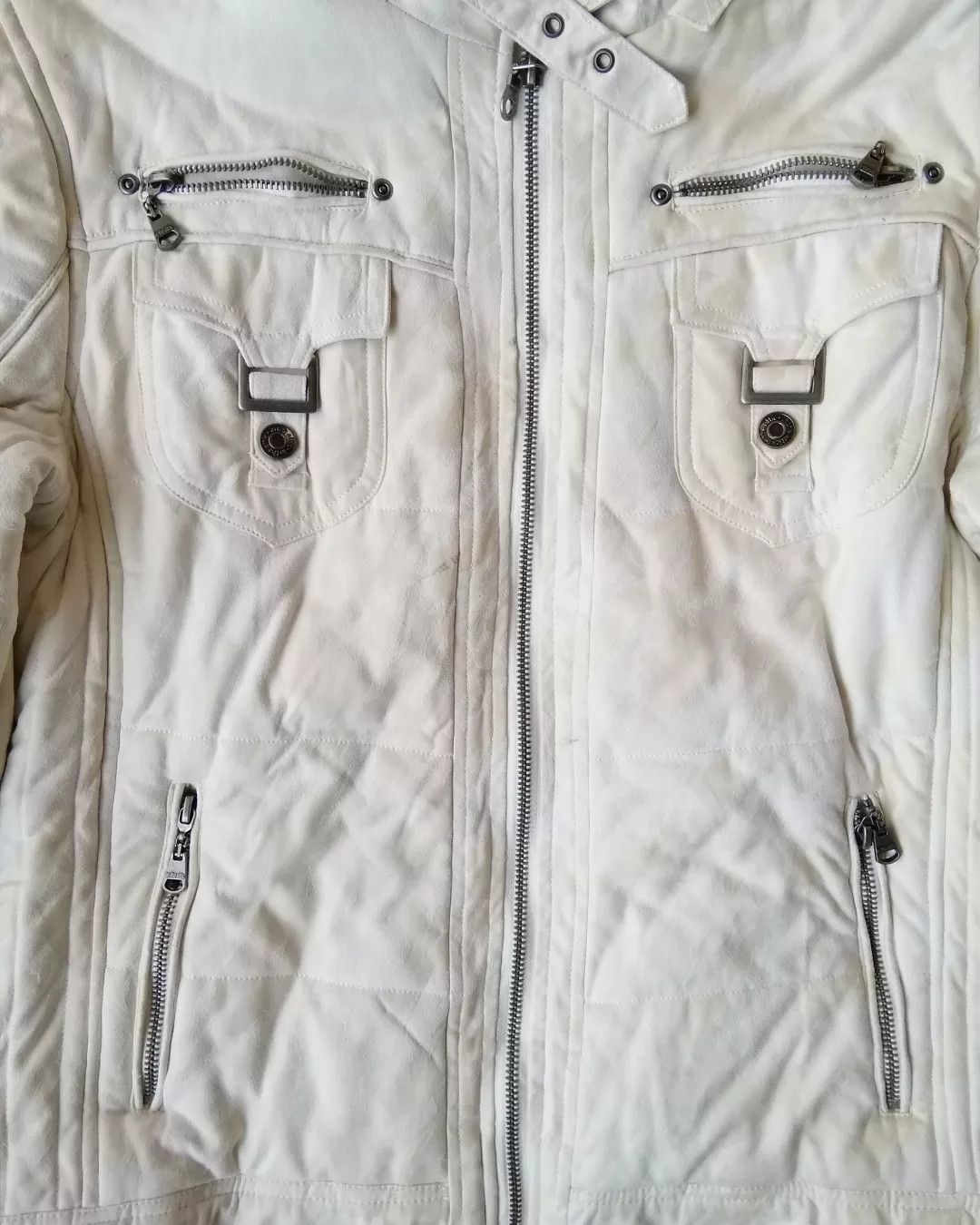14th Addiction × In The Attic × Japanese Brand In The Attic Goth Punk Japan White Zipper Hooded Jacket Size L / US 10 / IT 46 - 2 Thumbnail
