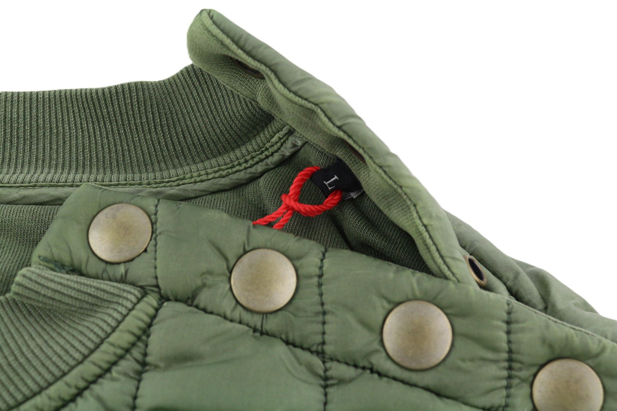 Diesel S-HOLTY L Green Quilted Crew Logo Sweatshirt 40122 Size US L / EU 52-54 / 3 - 7 Thumbnail
