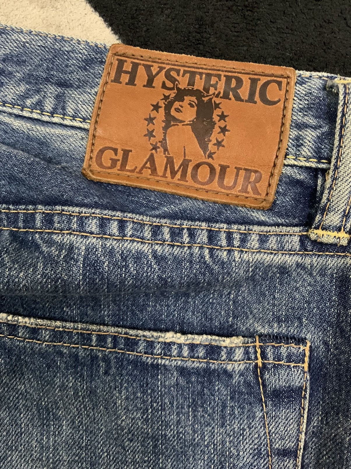 Hysteric Glamour Vintage Hysteric Glamour Selvedge Studded Distressed Jeans Size US 31 - 15 Thumbnail