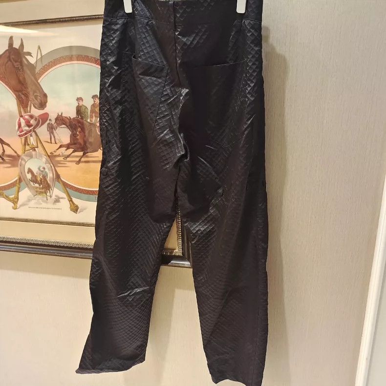 Song For The Mute Song For The Mute Glossy Nylon Waffle Wide Leg Pants Size US 32 / EU 48 - 2 Thumbnail