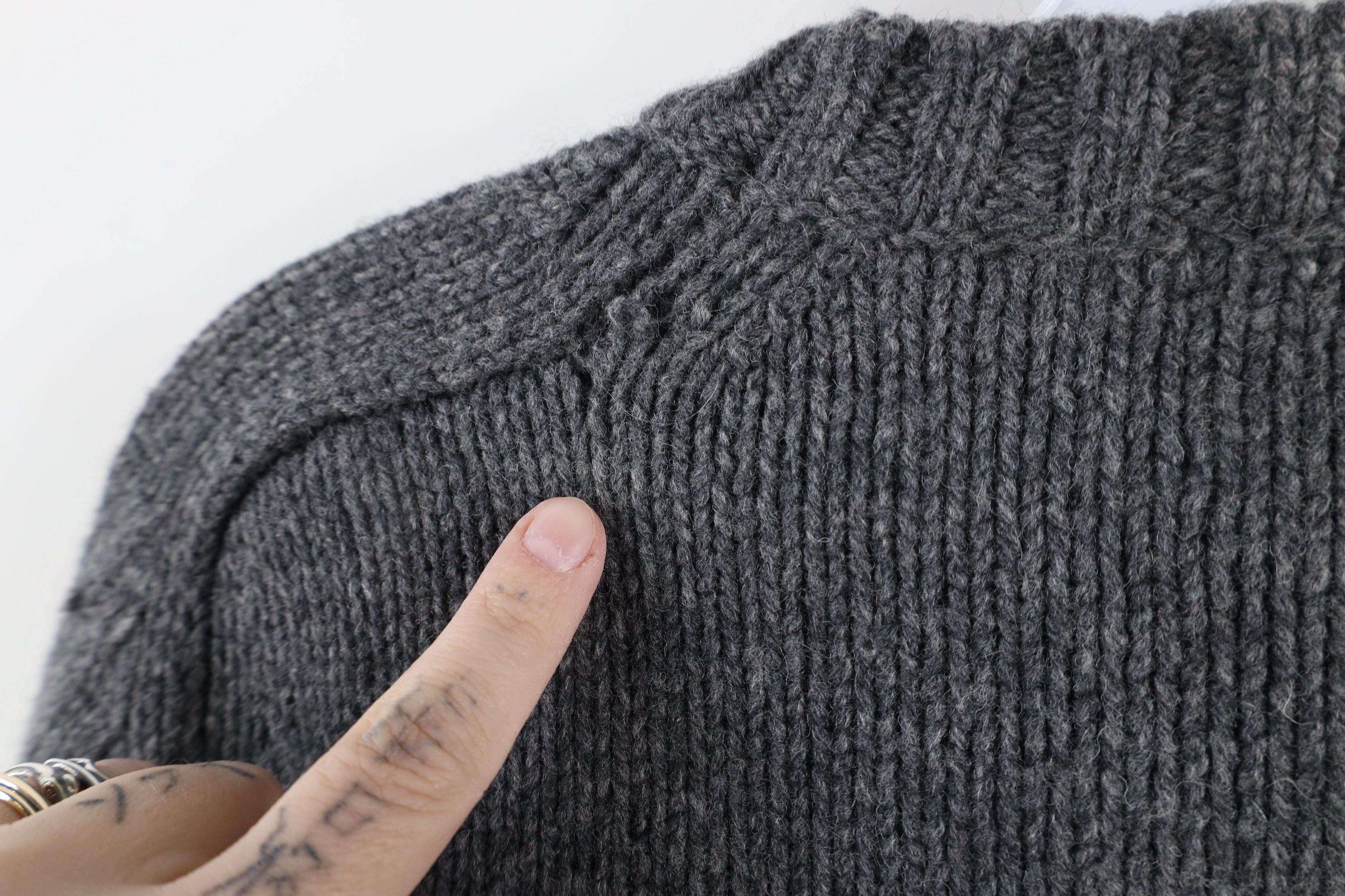 J.Crew × Vintage Vintage 90s J Crew Lambs Wool Knit Crewneck Sweater Gray Size L / US 10 / IT 46 - 6 Thumbnail