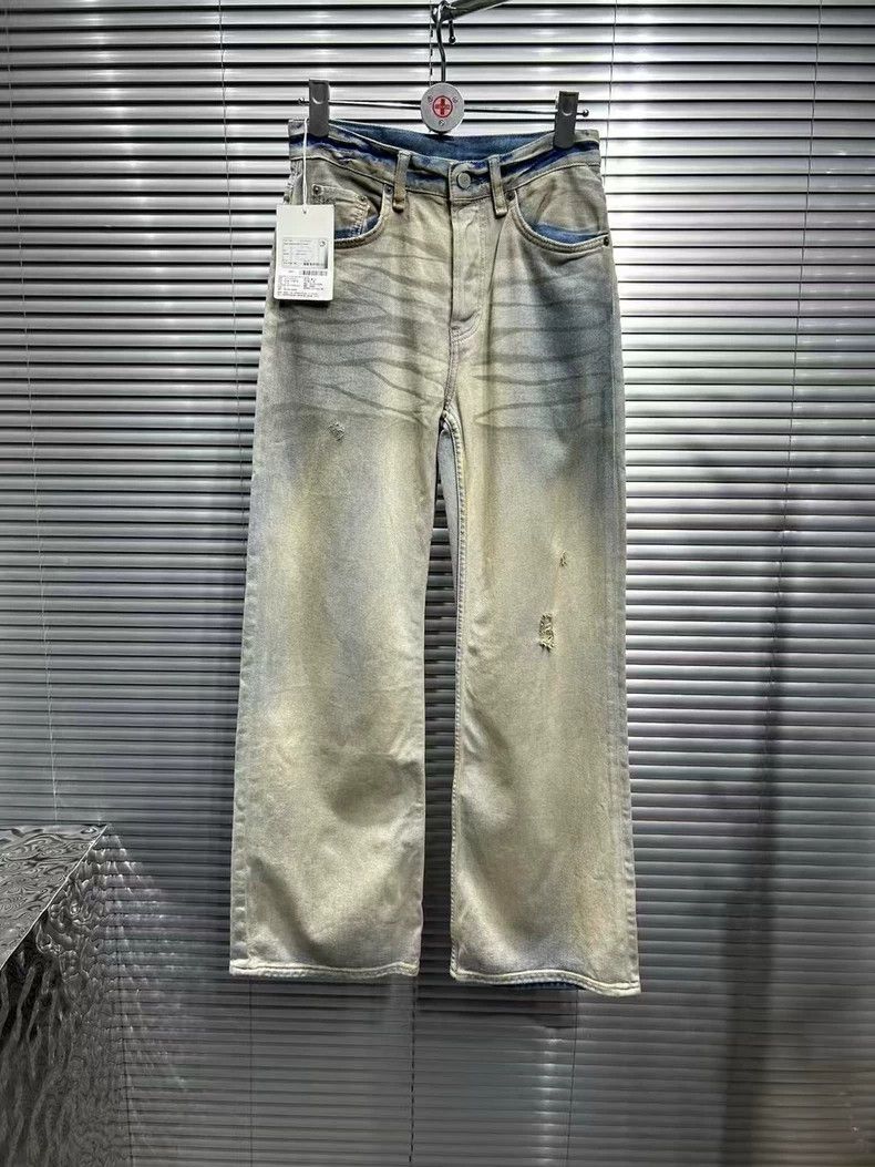 Light Blue Wide-Leg Women's Denim Pants