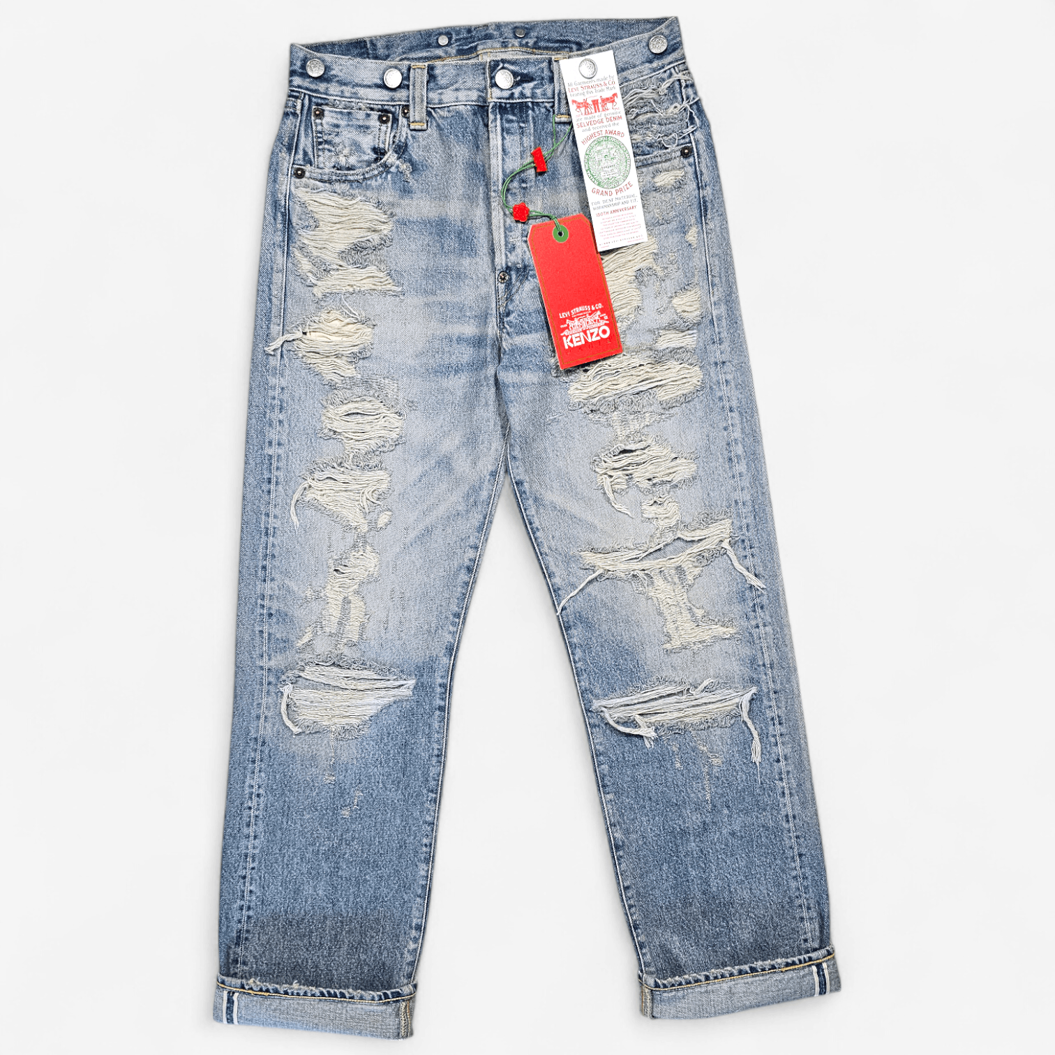 Kenzo × Levi's Levi's x Kenzo 1933 501 Selvedge Big E Made in Japan Size US 27 - 2 Thumbnail