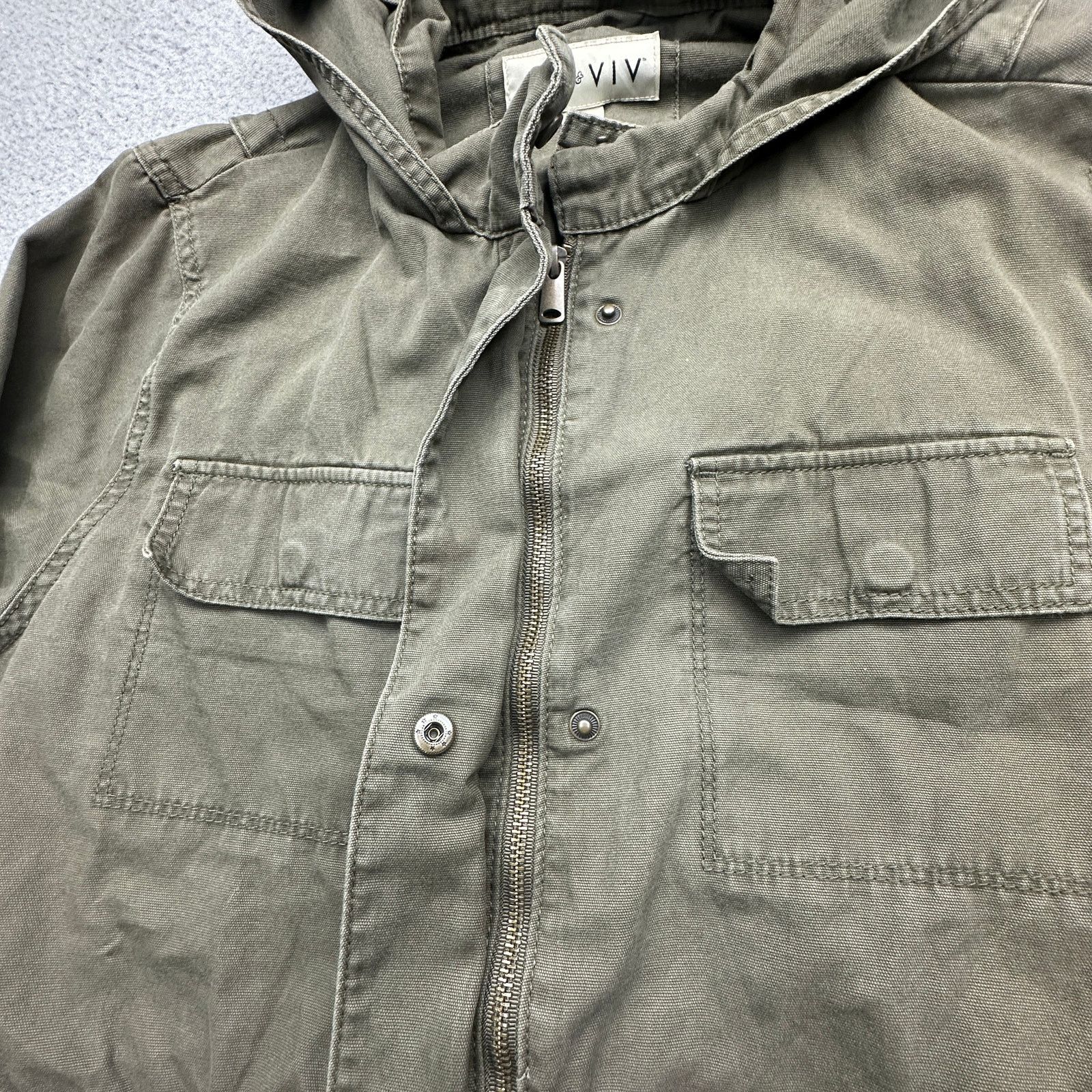 Other Ava & Viv Military Utility Hooded Coat Jacket Womens 1X Size ONE SIZE - 6 Thumbnail