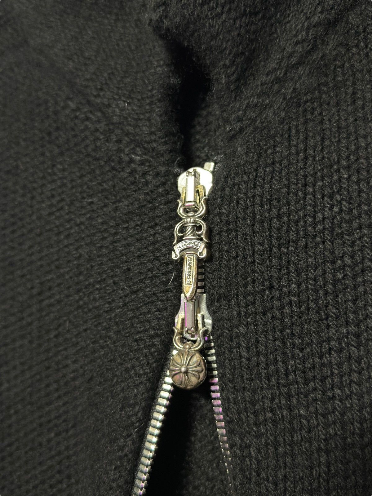 Chrome Hearts Chrome Hearts Cashmere Long Zip Up w/ Flooded Patched Spine Size US S / EU 44-46 / 1 - 8 Thumbnail