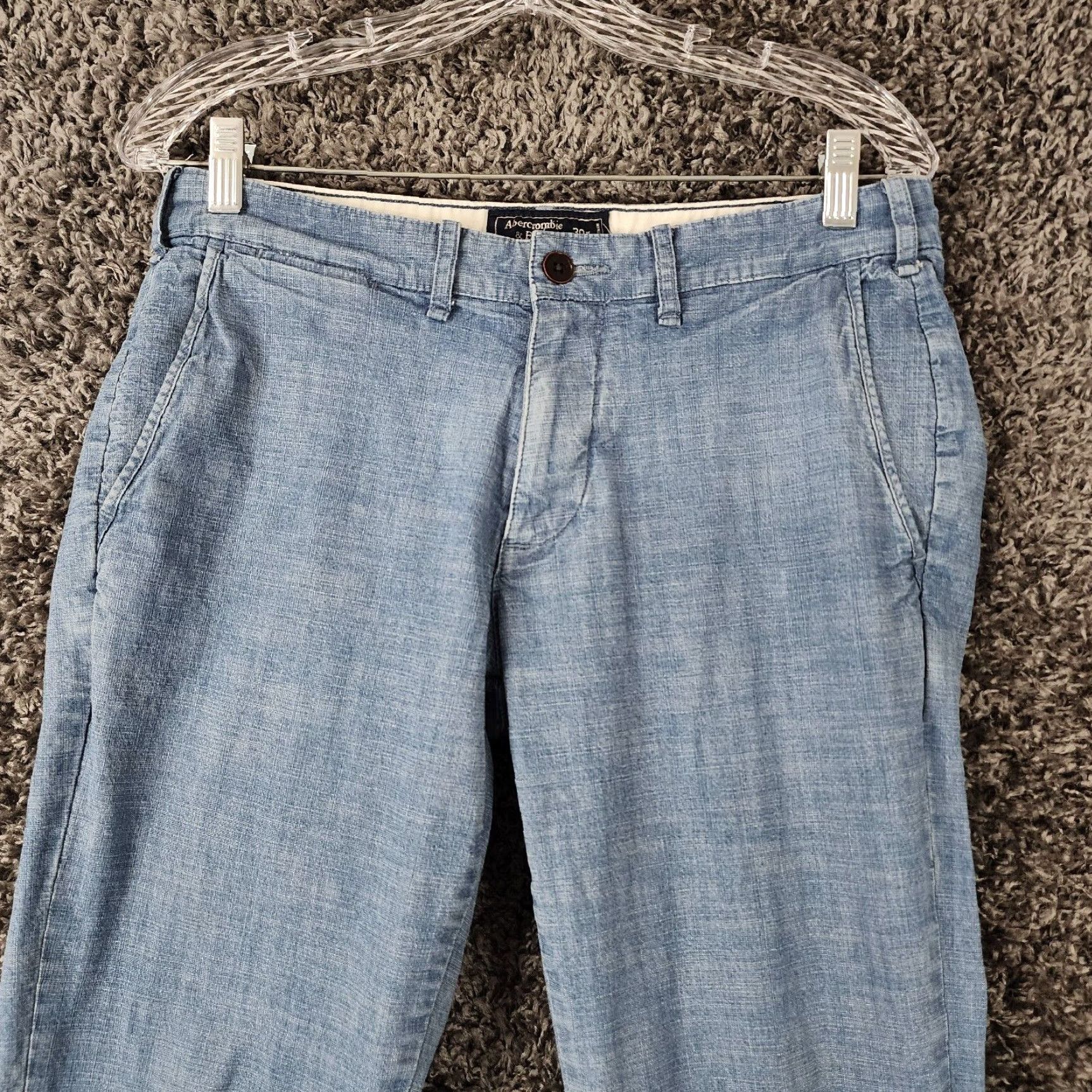 Abercrombie & Fitch VINTAGE? No. Abercrombie & Fitch Langdon Slim Jeans Women 30x30 Blue Stretch 30 Inseam 30 Slim Straight Womens - 30 blue stretch casual jeans Size 30" / US 8 / IT 44 - 2 Thumbnail