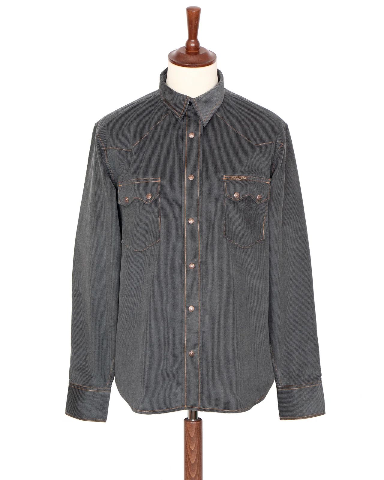 Designer × Indigofera Indigofera Ryman Corduroy Shirt - Steel Grey Size US L / EU 52-54 / 3 - 1 Thumbnail