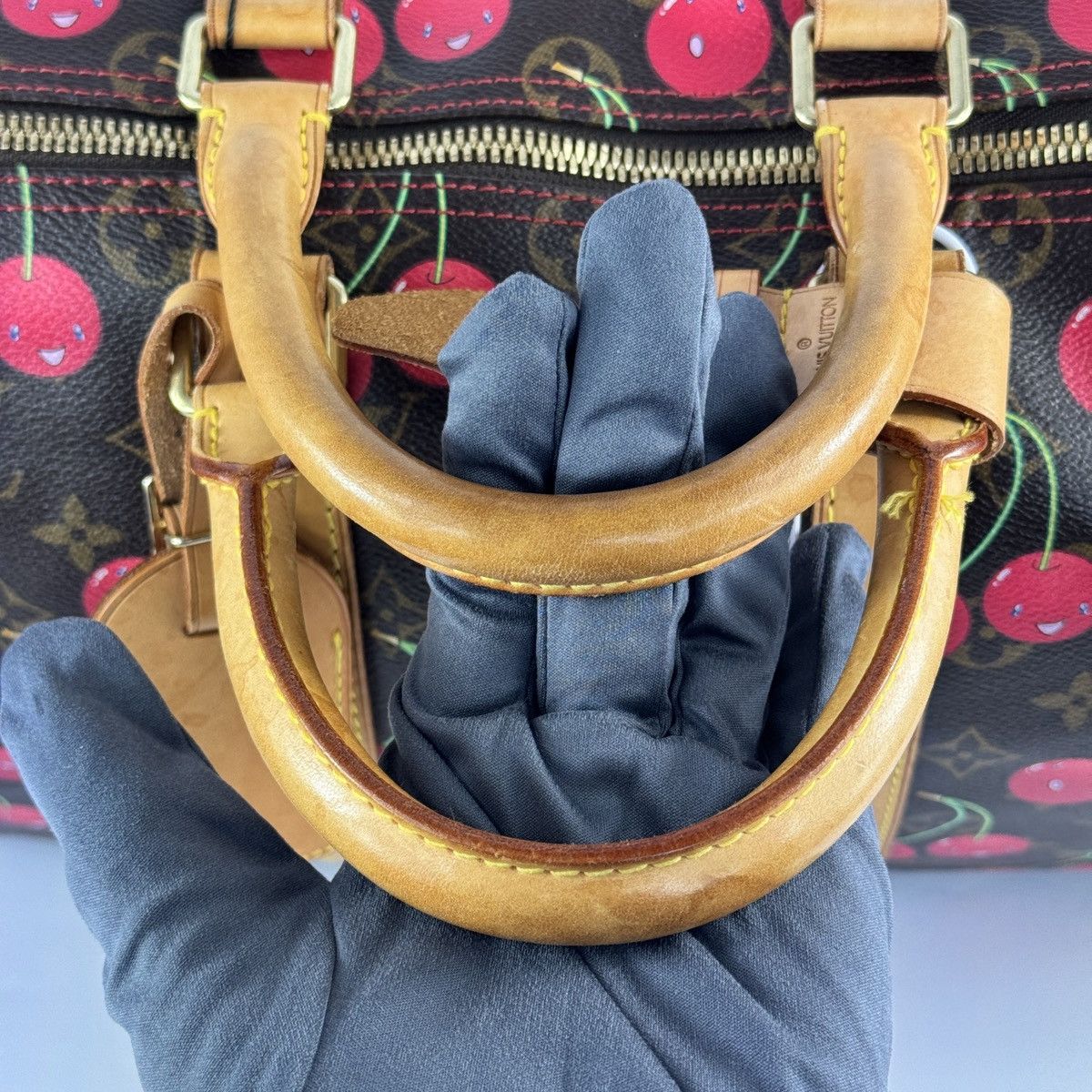 Louis Vuitton × Takashi Murakami 2005 CERISES CHERRY MONOGRAM 45 KEEPALL DUFFLE BAG Size ONE SIZE - 17 Thumbnail