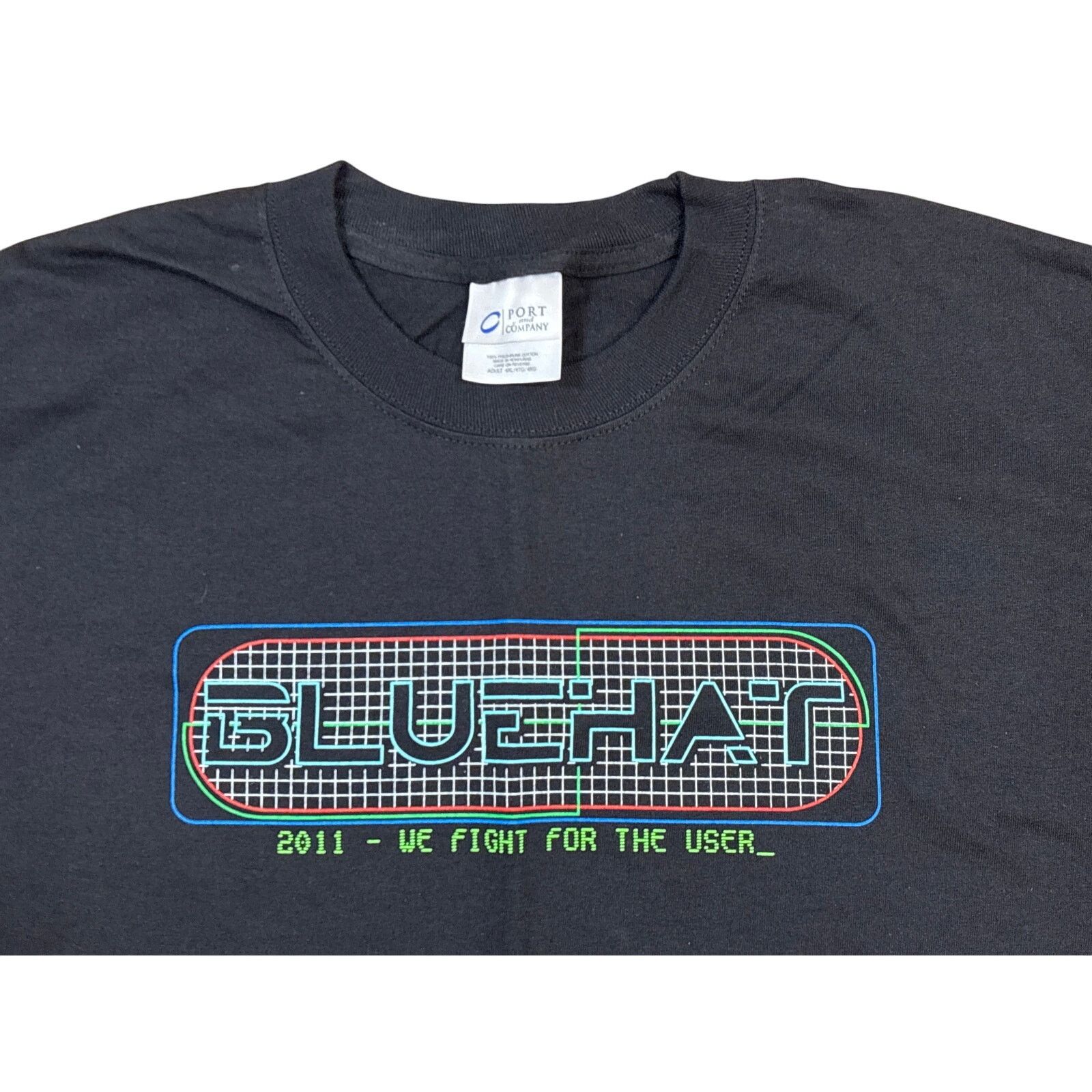 Port & Company 2011 Bluehat V.11 We fight for the user Hacker shirt 4XL Size US XXL / EU 58 / 5 - 2 Thumbnail