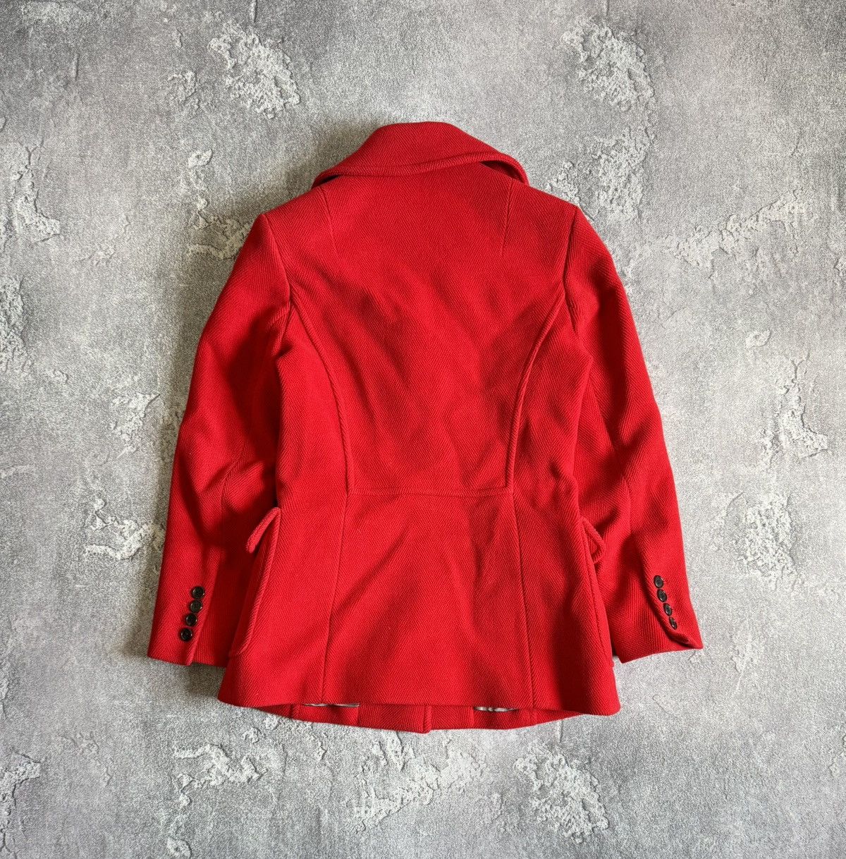 Aquascutum × Designer Aquascutum 14UK Red button up pea coat wool jacket duffle Size L / US 10 / IT 46 - 14 Thumbnail