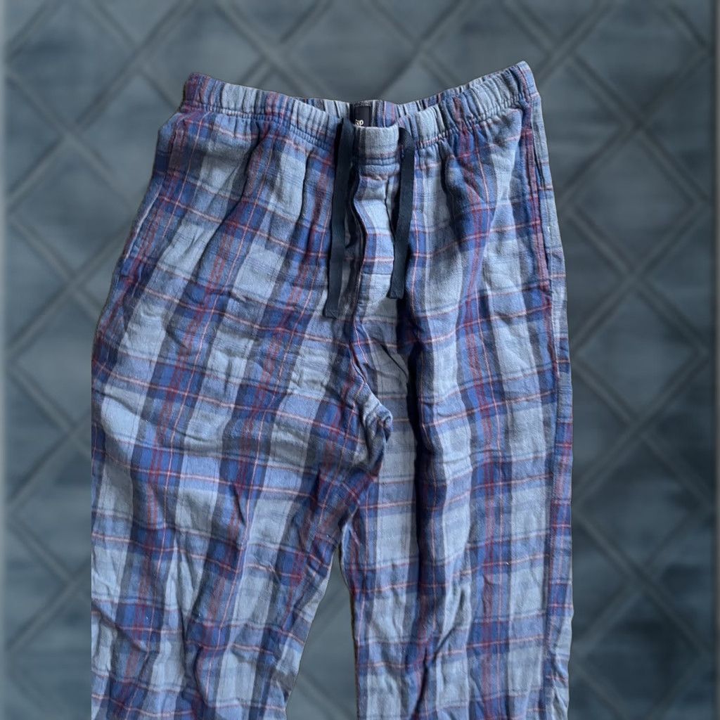 Gap Gap Mens Small Blue Plaid Sweatpants with Pockets Casual Sweatpants Size US 29 - 1 Thumbnail