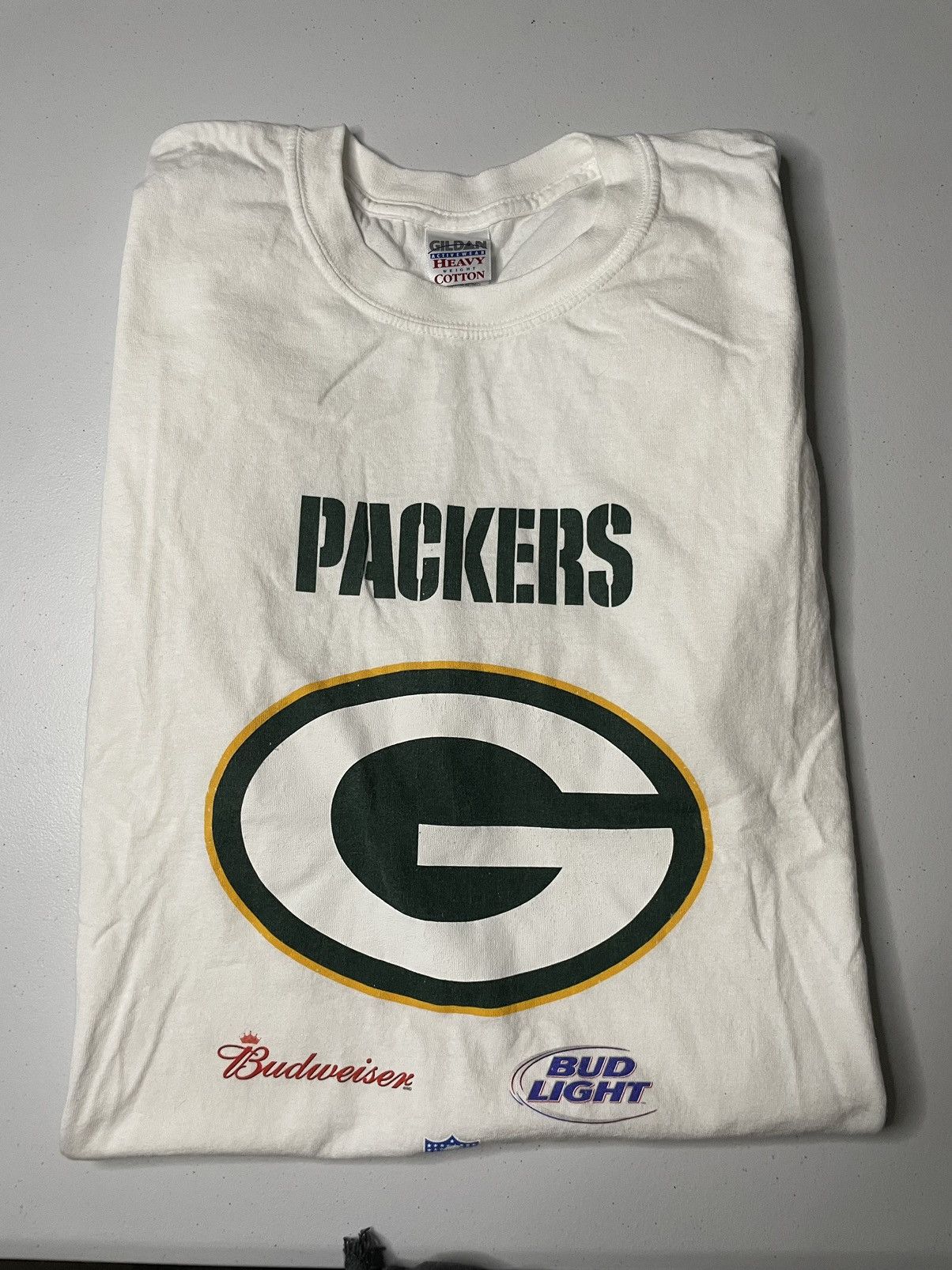 Budweiser × Vintage Vintage Green Bay packers NFL Big logo Budweiser T-shirt Size US XL / EU 56 / 4 - 1 Thumbnail