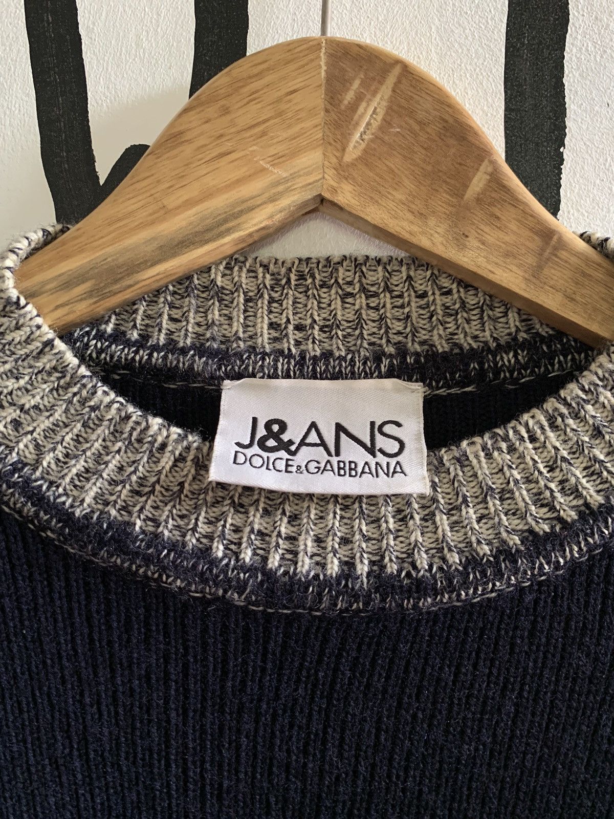 Aran Isles Knitwear Vintage 90’s Dolce & Gabbana spell out virgin wool knitwear Size US M / EU 48-50 / 2 - 7 Thumbnail