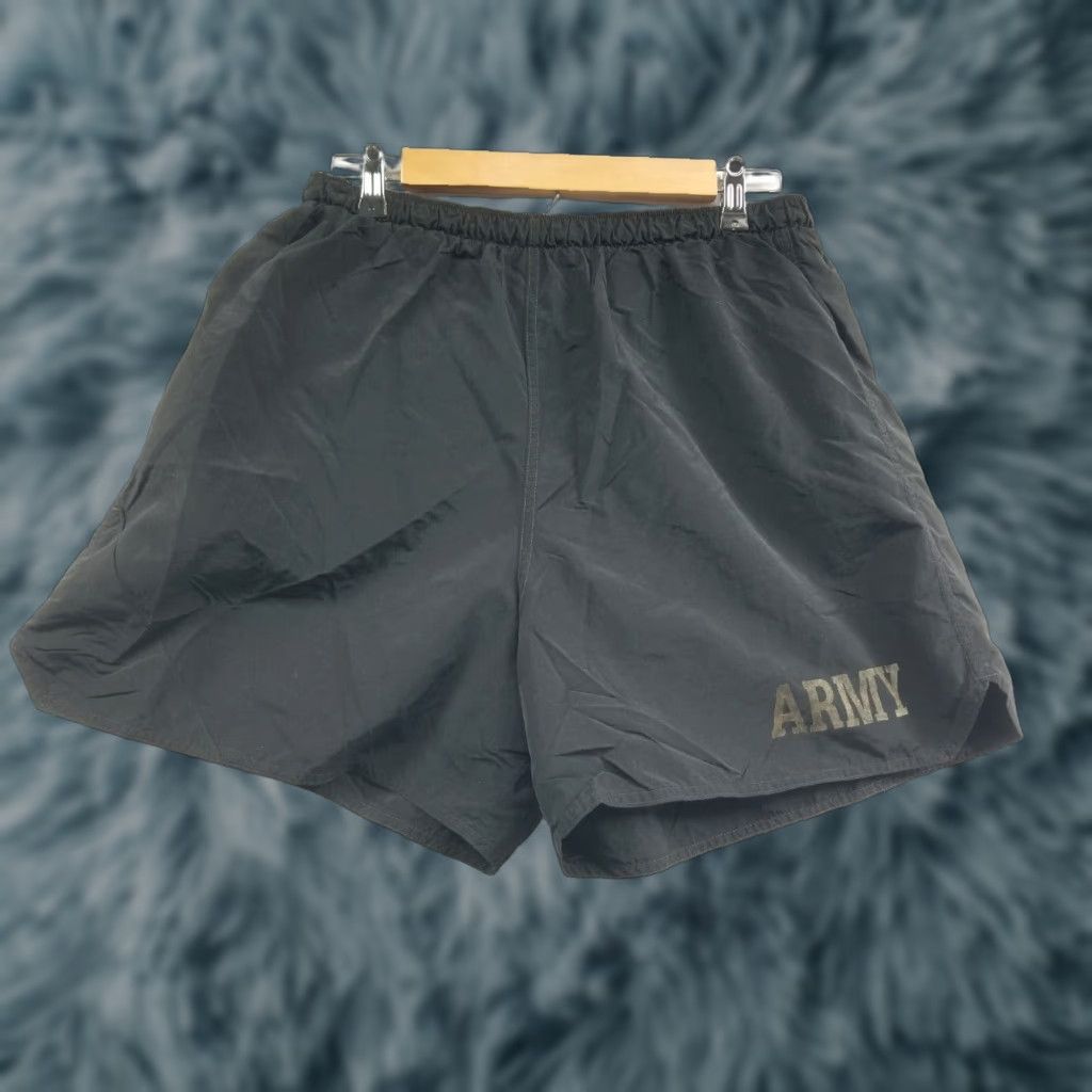 Vintage US Army Shorts Black Regular Men Size M Athletic Drawstring Lightweight Breathable Inseam 4.5in Activewear Gym & Training Running Walking Size US 31 - 1 Thumbnail
