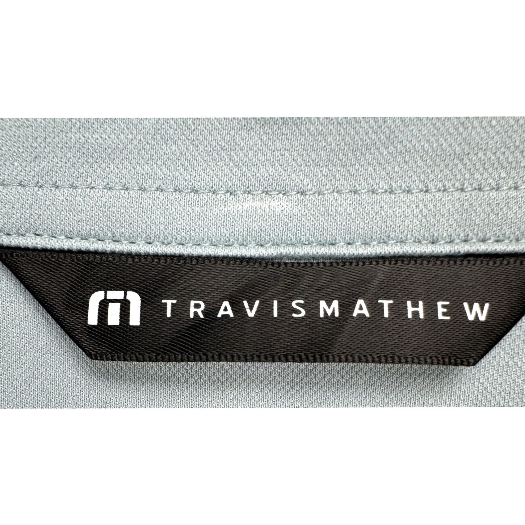 TravisMathew VINTAGE? No. Travis Mathew Polo Shirt Mens 2XL Blue Floral Short Sleeve Rugby Cotton Size US XXL / EU 58 / 5 - 4 Thumbnail