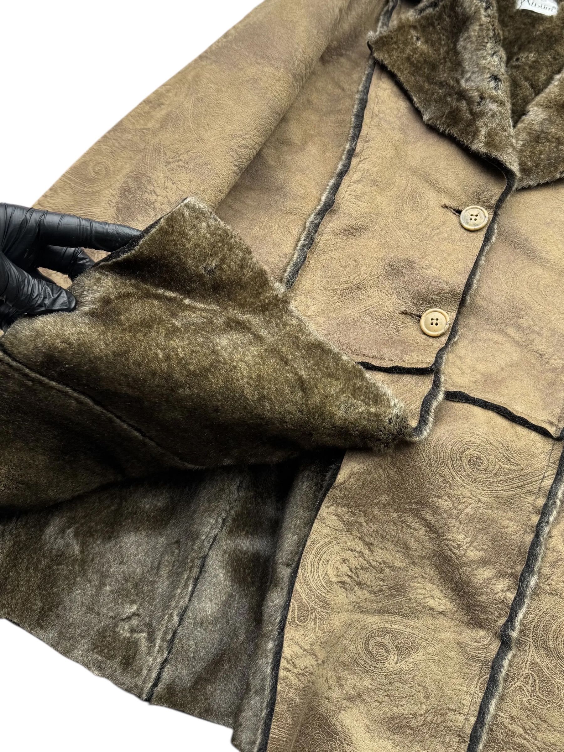 Japanese Brand Faux Sheepskin Coat From The 90's(V96) Size M / US 6-8 / IT 42-44 - 4 Thumbnail