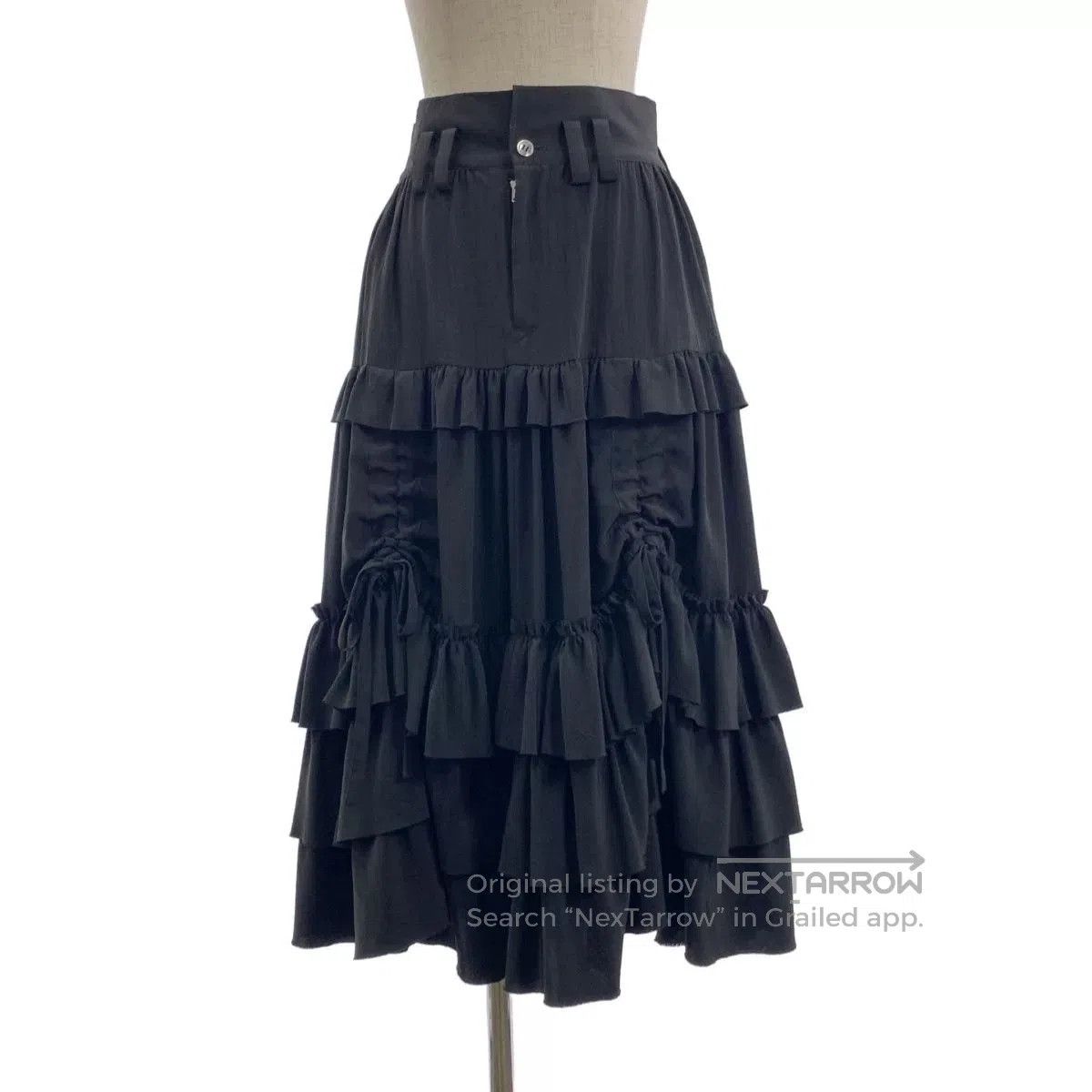 Y's Yohji Yamamoto Y's Black Drawstring Skirt. Size 33" - 7 Thumbnail